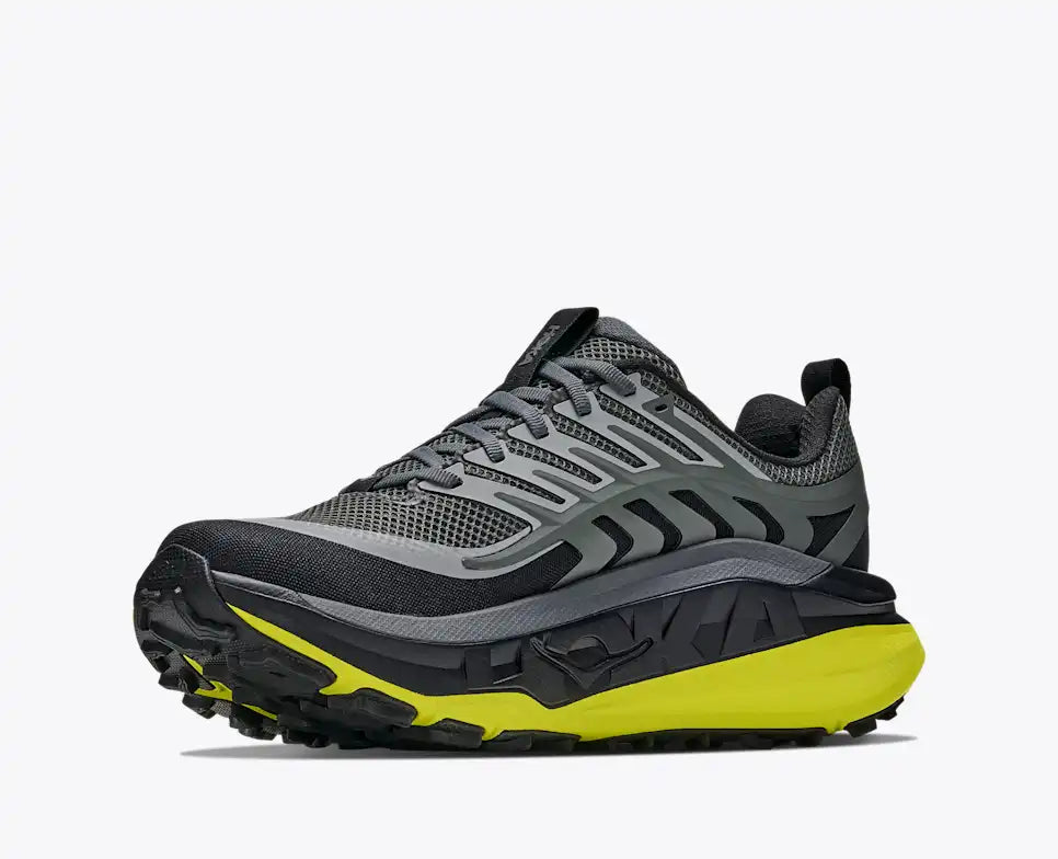 HOKA Stinson 8 Men's product view 3 — Black / Hoka Citrus