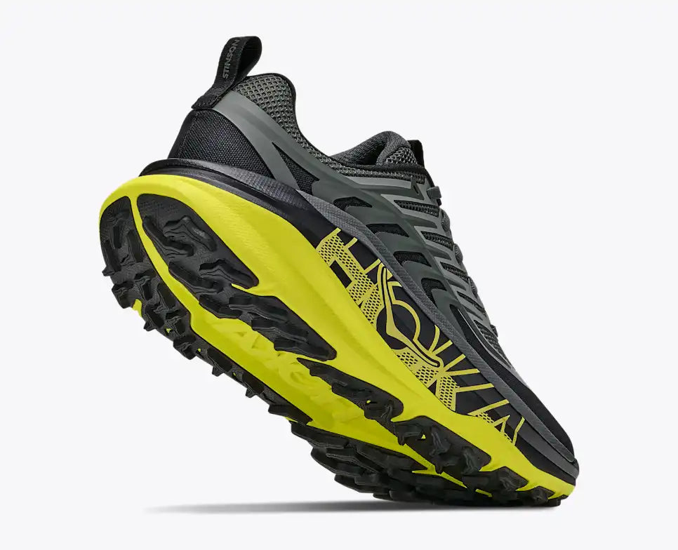 HOKA Stinson 8 Men's product view 4 — Black / Hoka Citrus