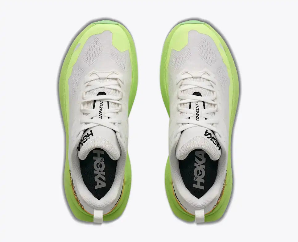 HOKA Torrent 5 Men's product view 2 — Frost / Neon Yuzu