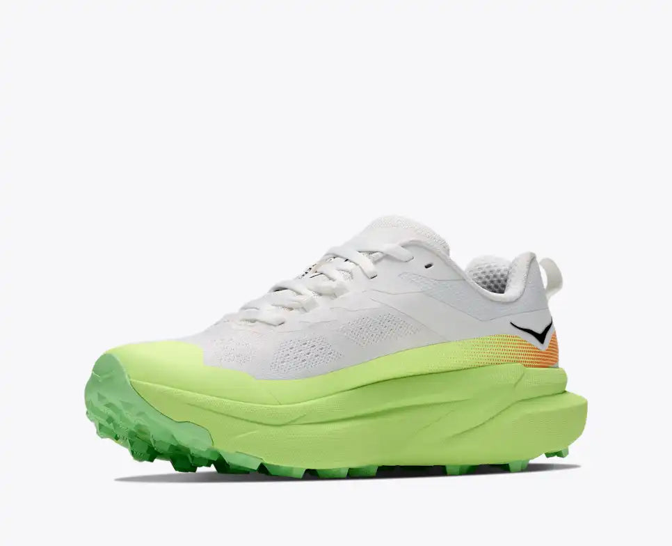 HOKA Torrent 5 Men's product view 3 — Frost / Neon Yuzu