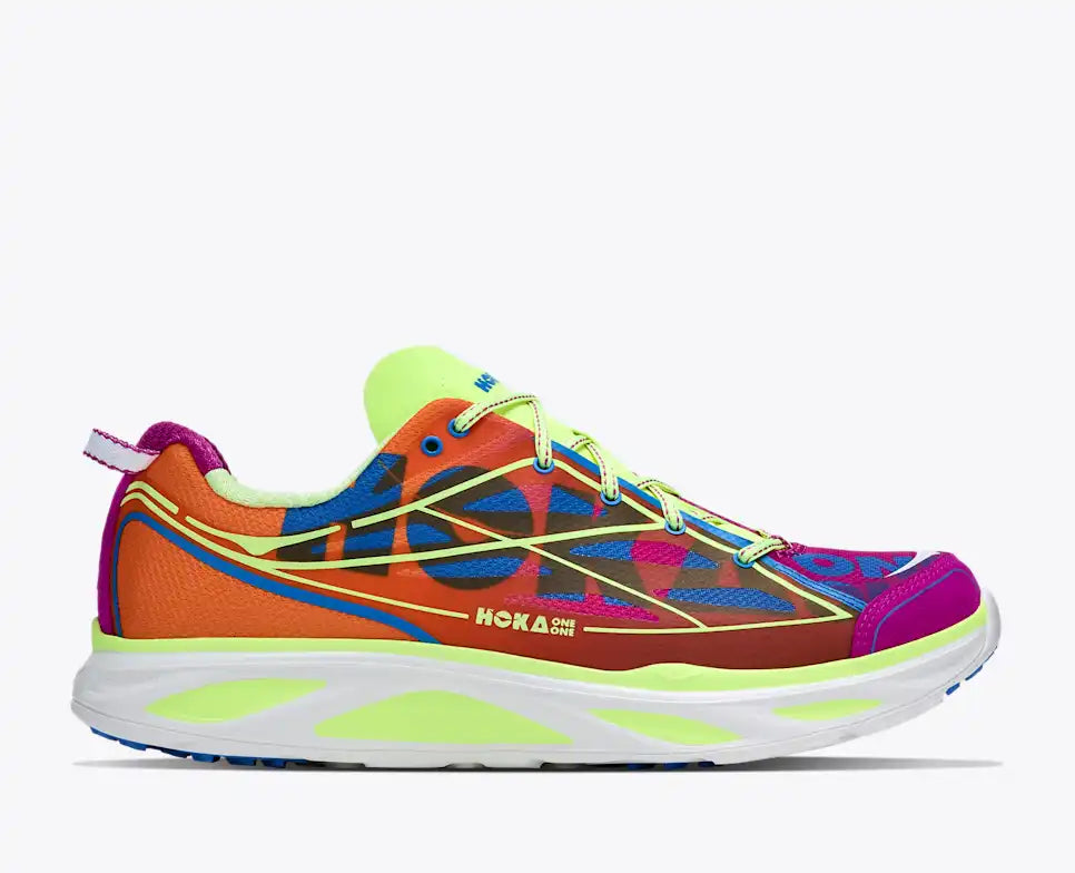 HOKA Huaka Pro Unisex product view 1 — Fuchsia / Neon Yuzu