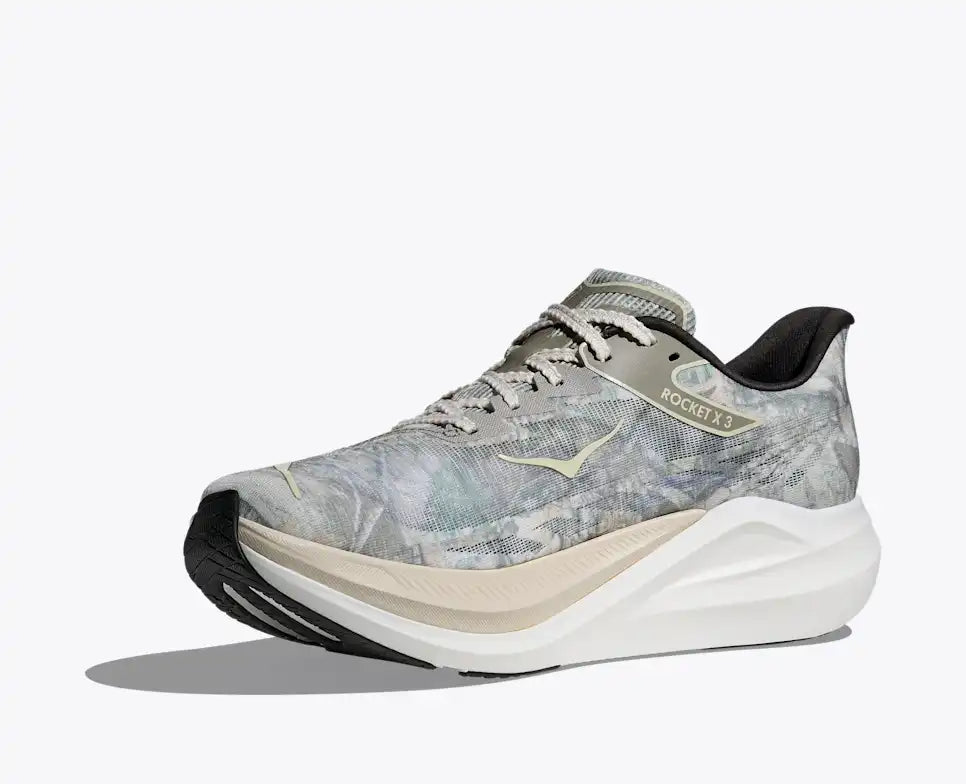 HOKA Rocket X 3 John Elliott Unisex product view 3 — Spray Green / Antique White