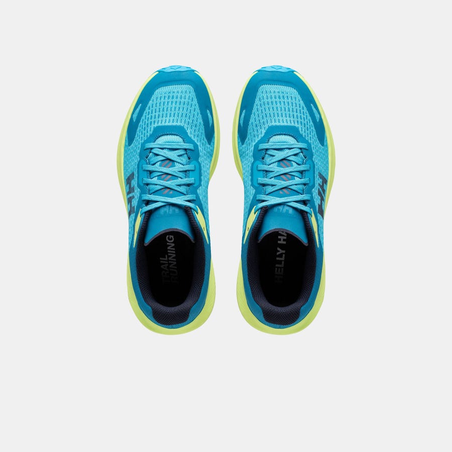 Helly Hansen Men's Buzzard Trail Runner Shoes product view 3 — Cyan / Sharp Green