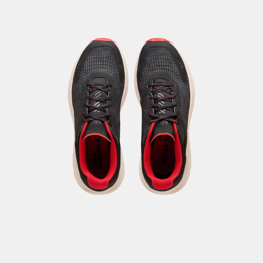 Helly Hansen Men's Buzzard Trail Runner Shoes product view 3 — Black / Alert Red