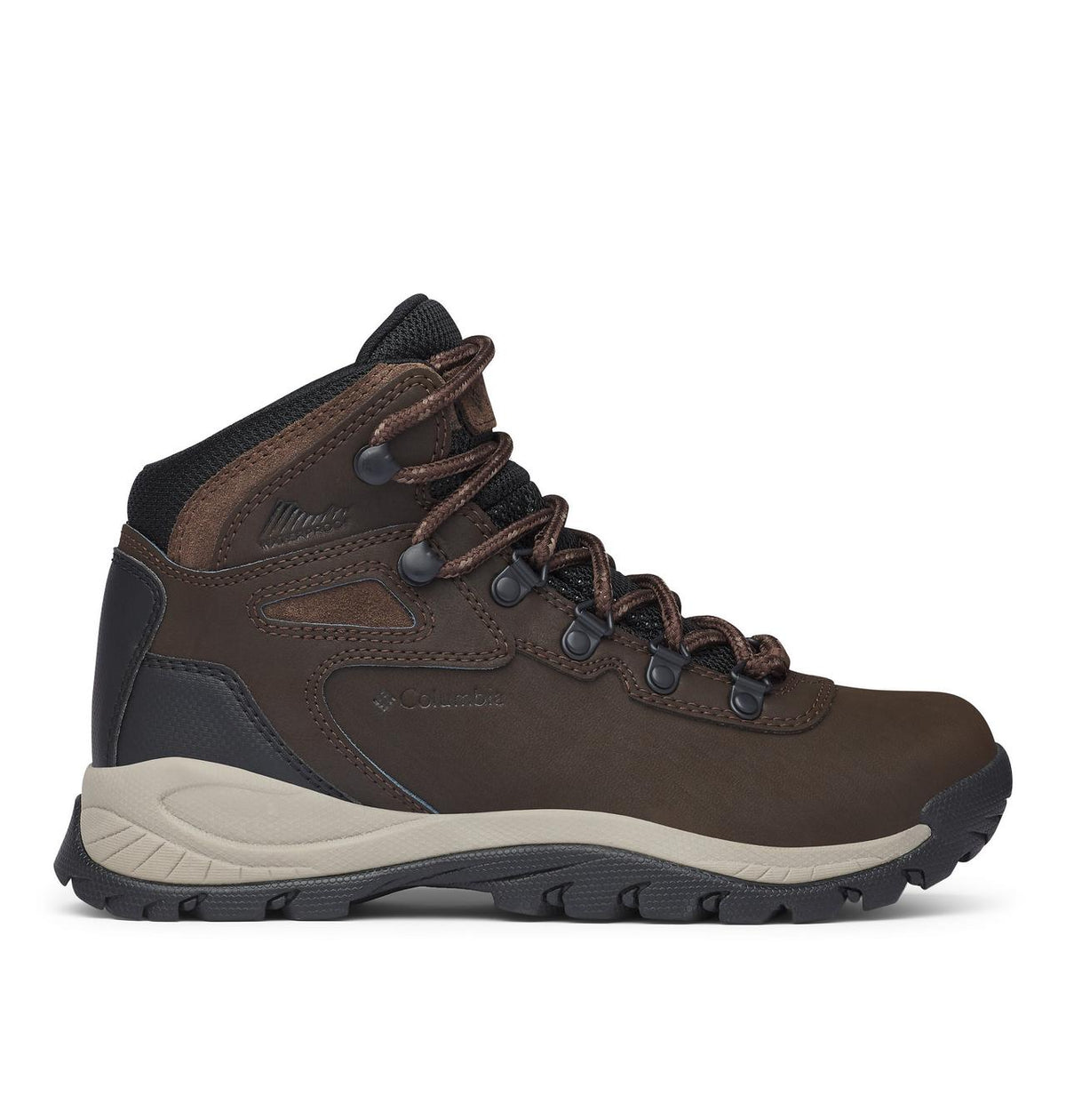 Columbia Newton Ridge Plus Waterproof Hiking Boots Women product view 3 — Cordovan, Crown Jewel