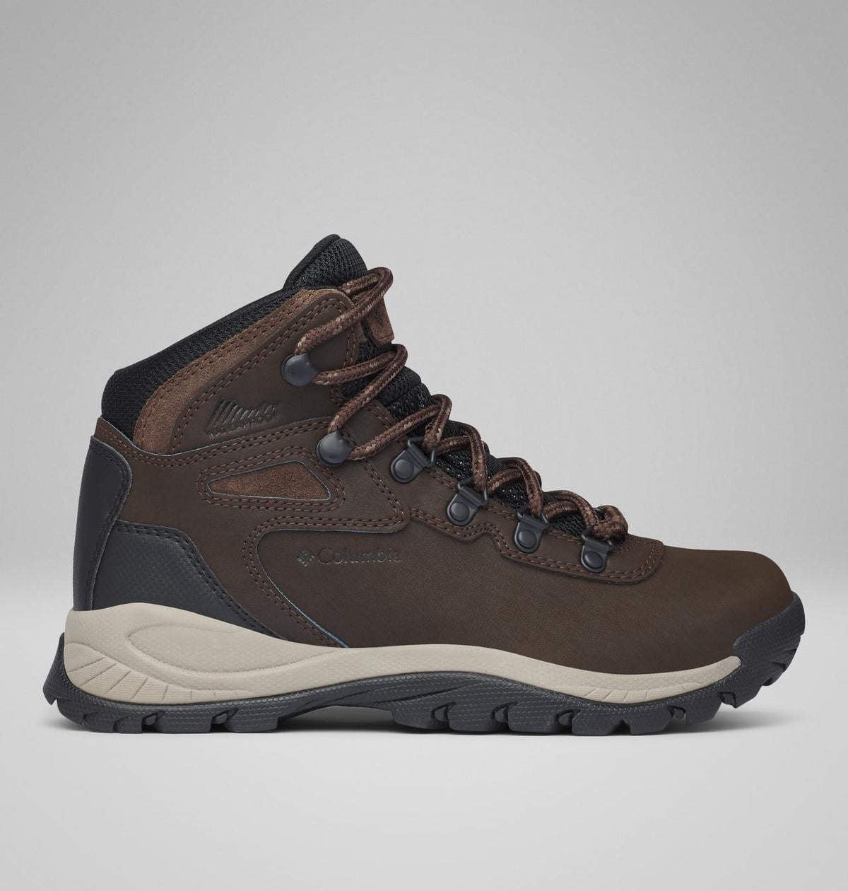 Columbia Newton Ridge Plus Waterproof Hiking Boots Women product view 1 — Cordovan, Crown Jewel