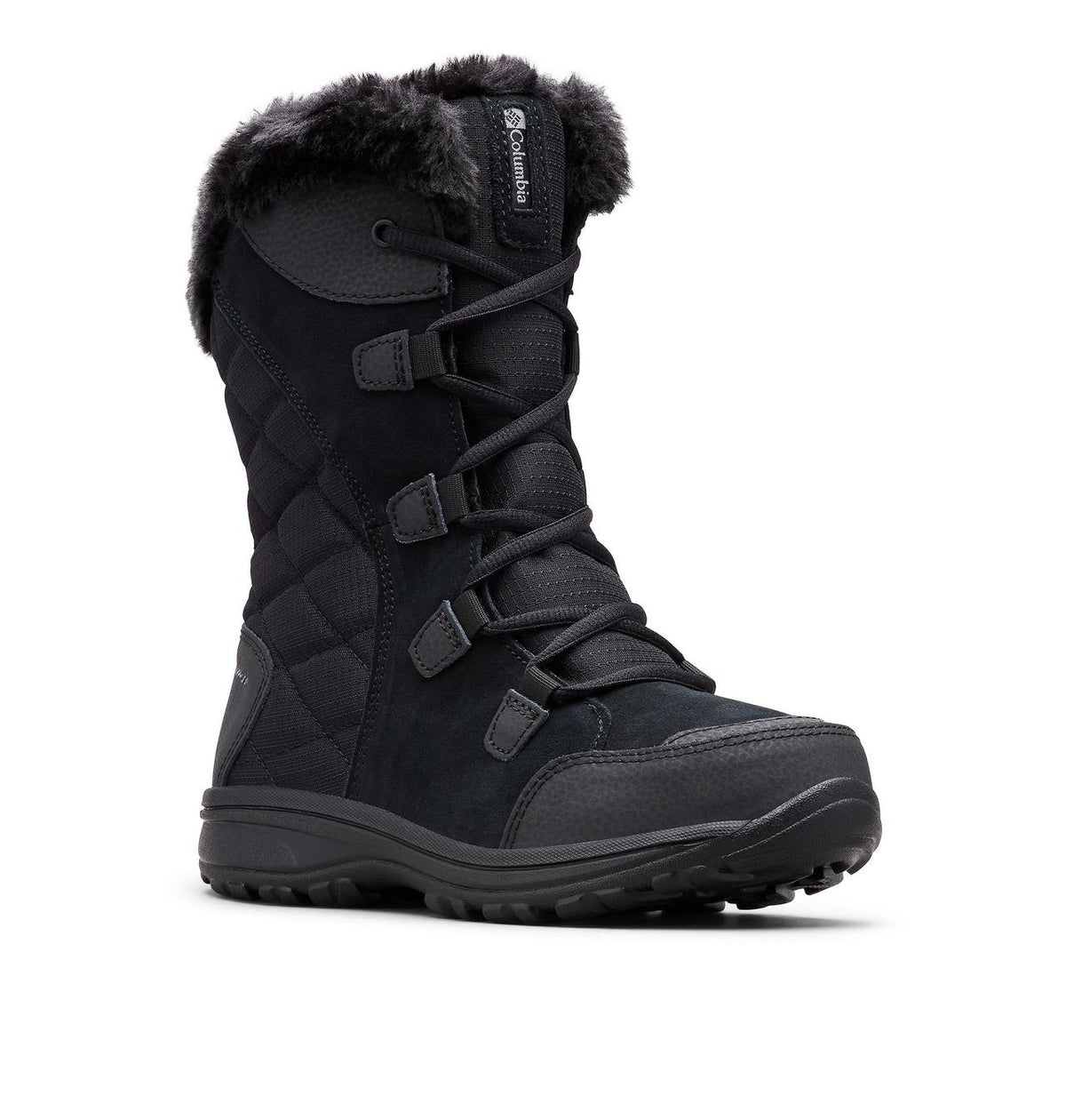 Columbia Ice Maiden II High Waterproof Winter Boots Women product view 3 — Black, Columbia Grey