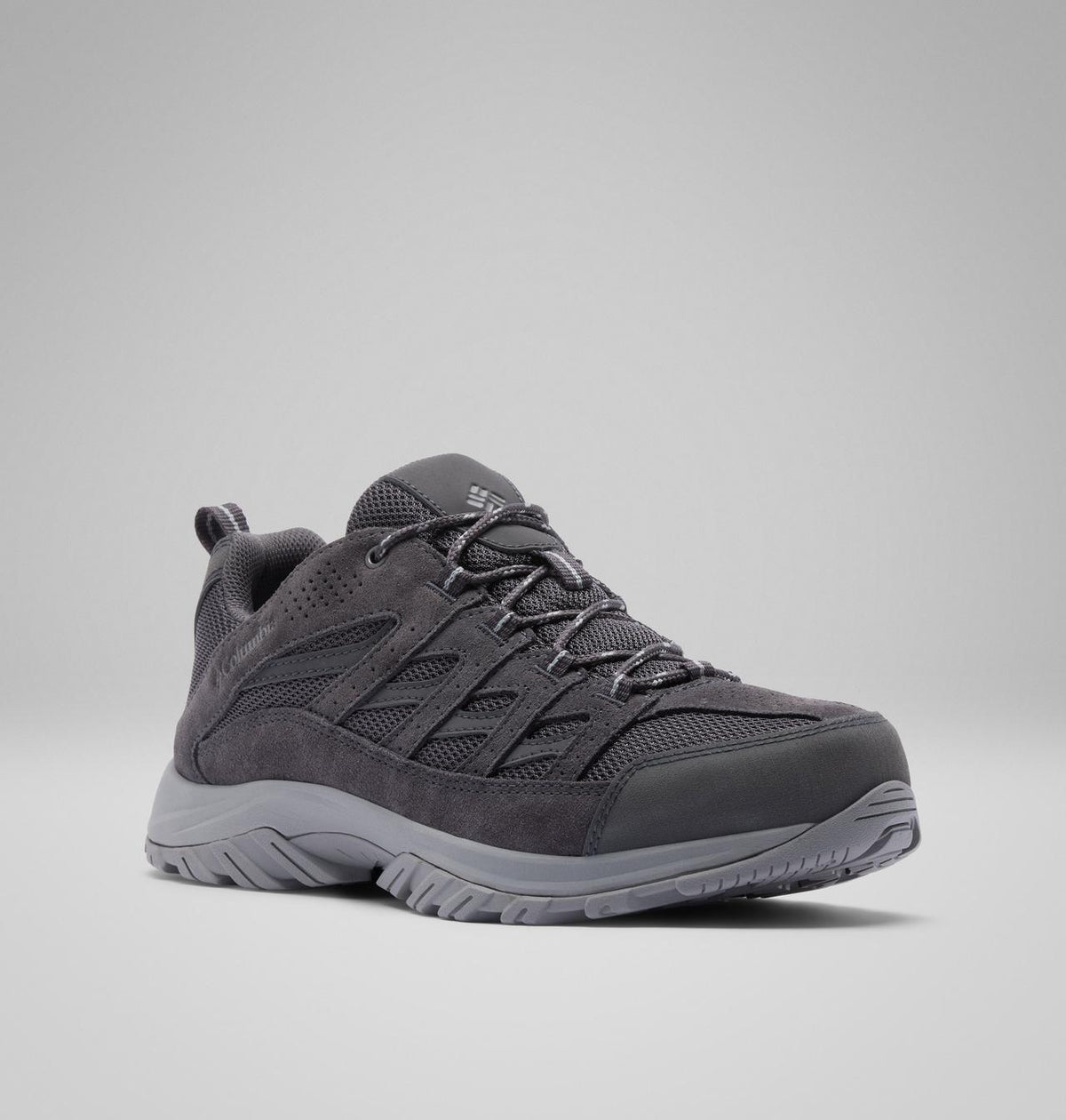 Columbia Crestwood Hiking Shoes Men product view 3 — Dark Grey, Monument