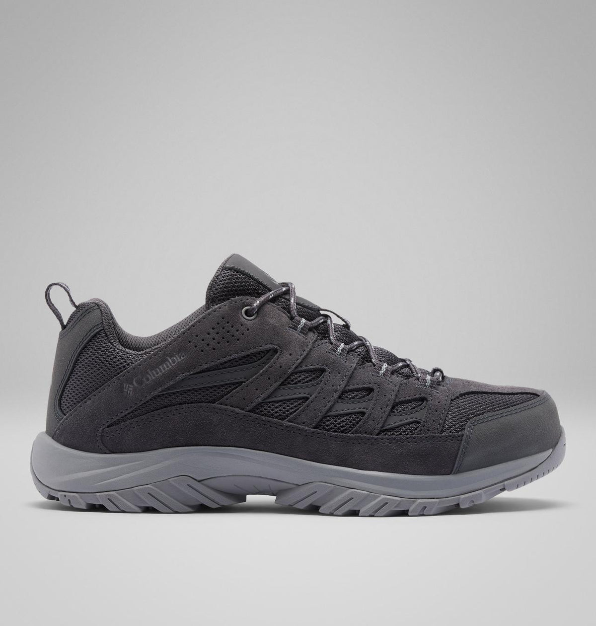 Columbia Crestwood Hiking Shoes Men product view 1 — Dark Grey, Monument