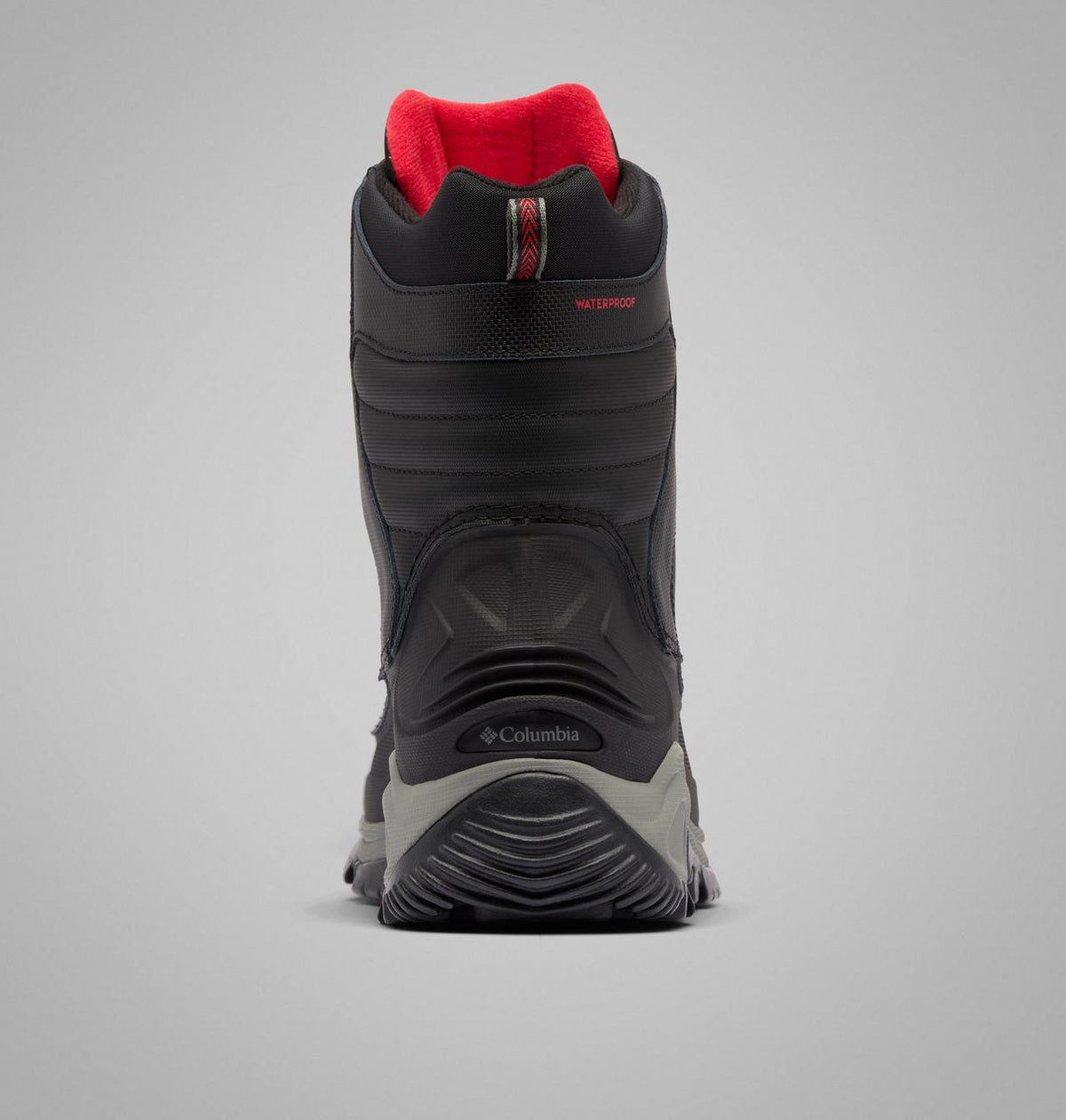 Columbia Bugaboot III Waterproof Snow Boots Men product view 2 — Black, Bright Red