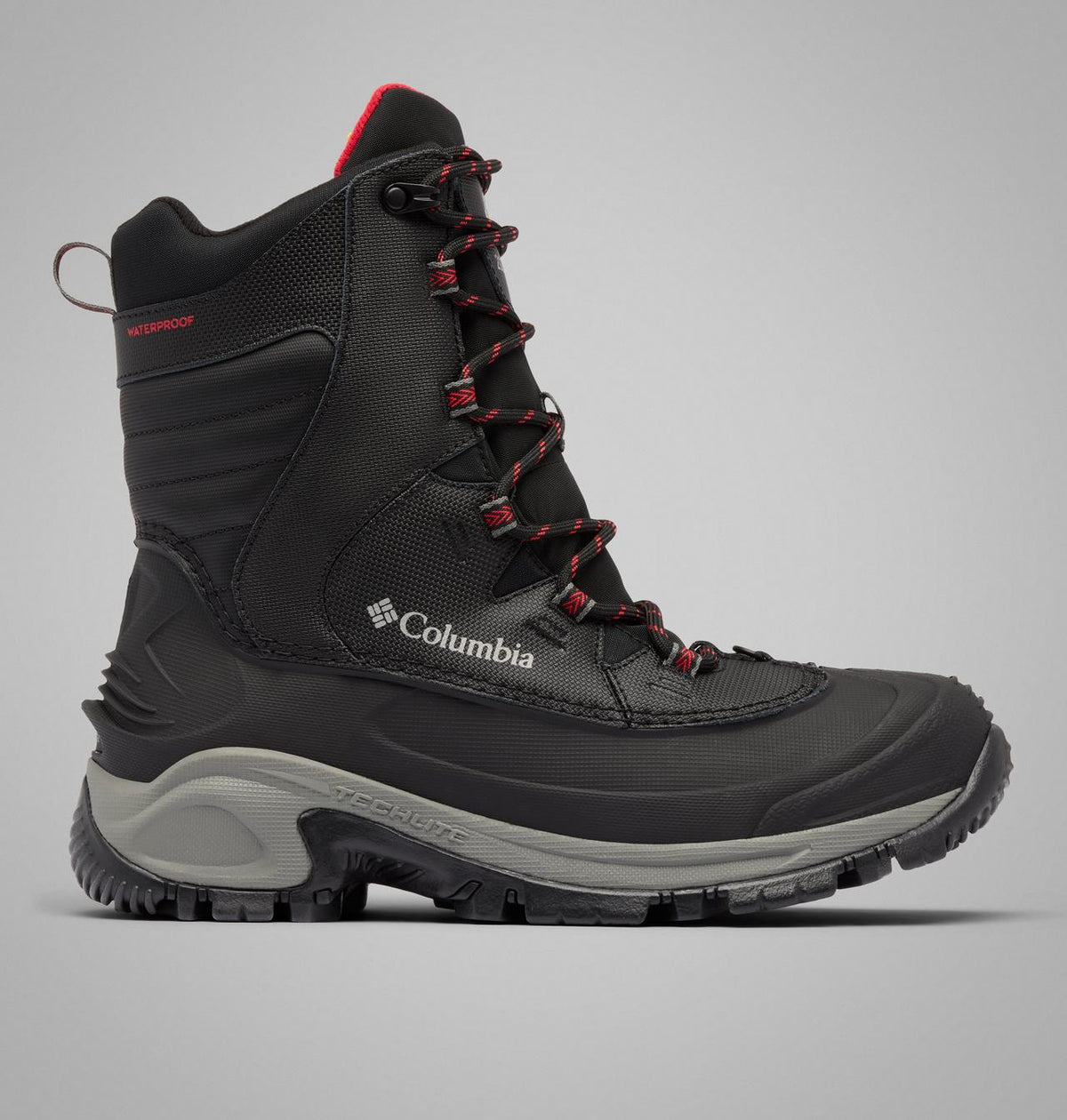 Columbia Bugaboot III Waterproof Snow Boots Men product view 1 — Black, Bright Red