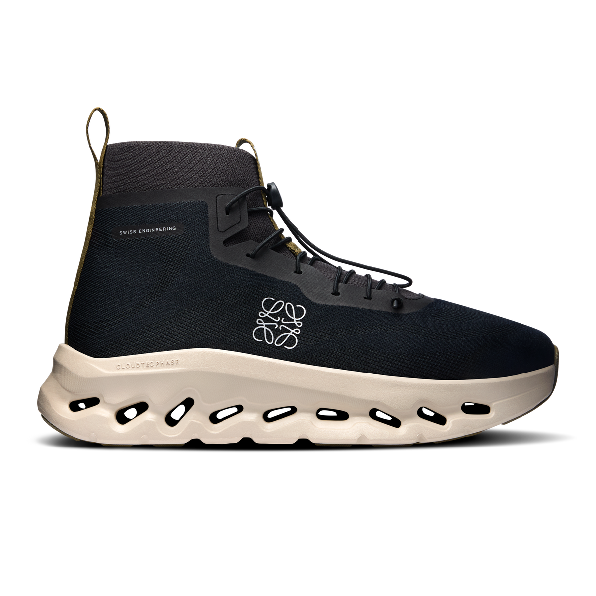 On Cloudtilt Hi LOEWE Men product view 1 — Black | Oatmeal | Olive