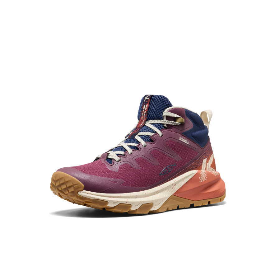 KEEN Targhee Apex Waterproof Hiking Boot Women product view 3 — Fig/Burnt Brick