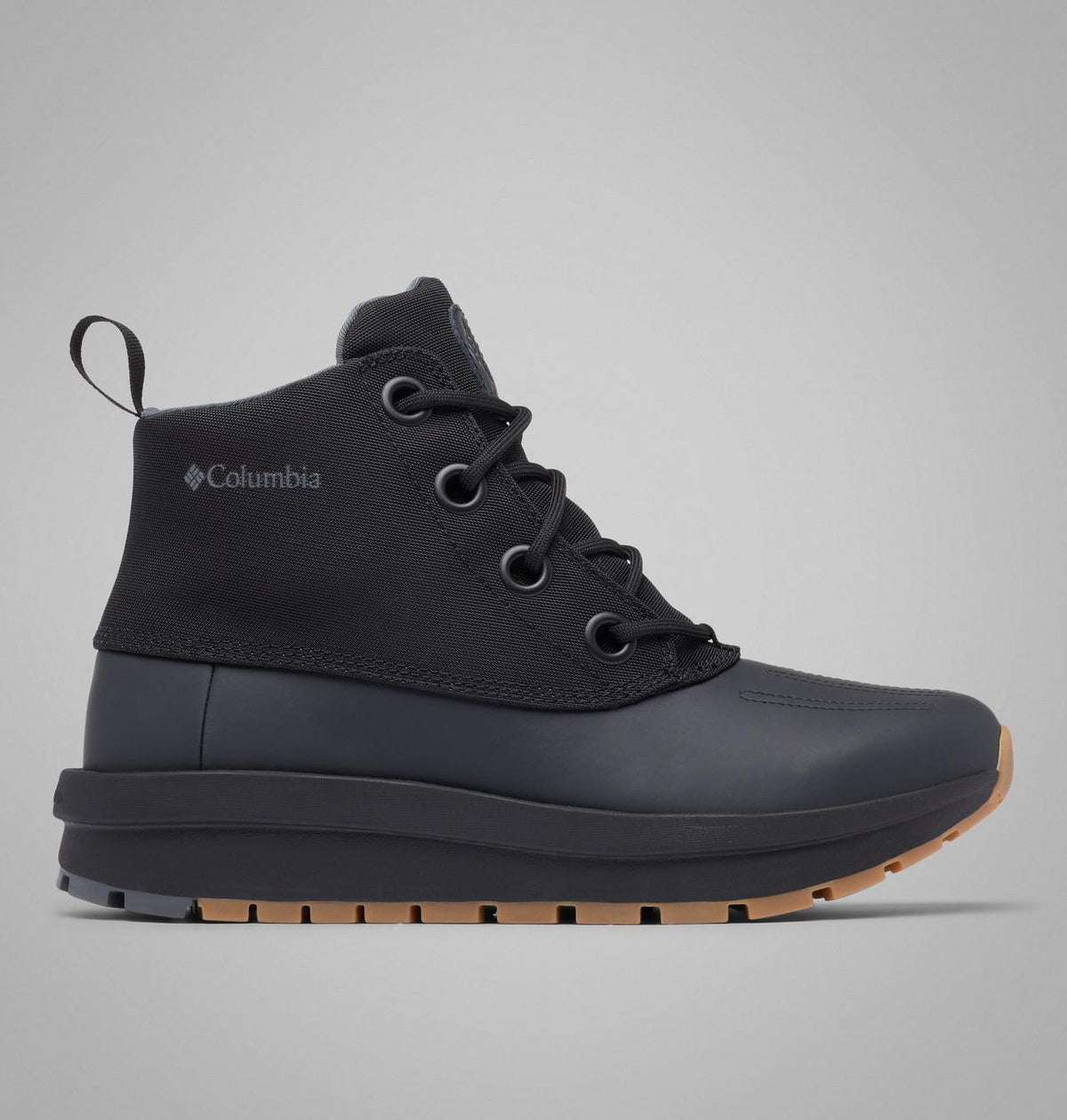 Columbia Moritza Shield Winter Boots Women product view 1 — Black, Graphite