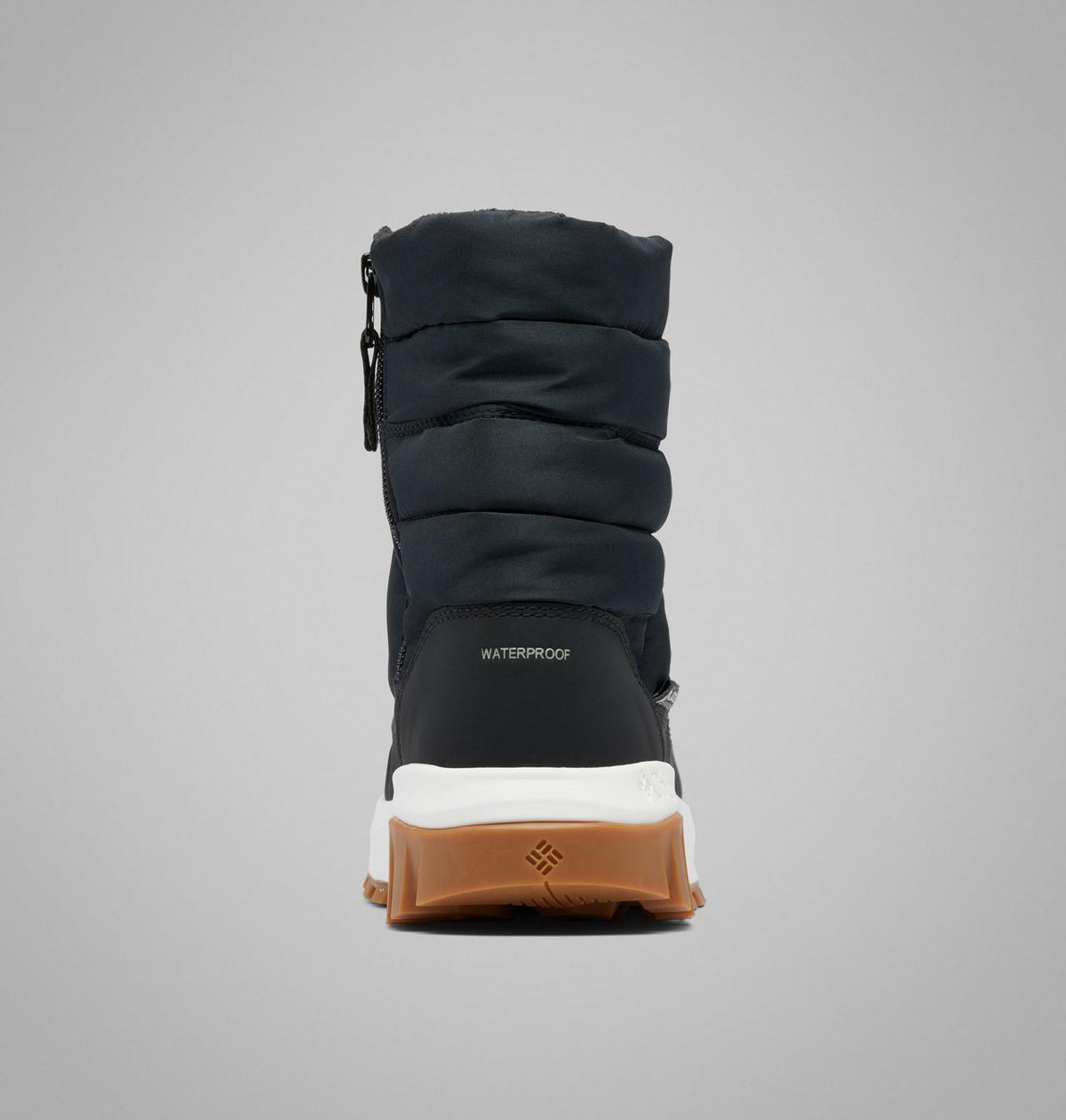 Columbia Snowtrot Waterproof Snow Boots Women product view 2 — Black, Sea Salt
