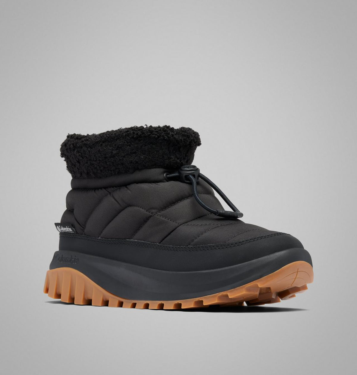 Columbia Snowtrot Shorty Winter Boots Women product view 3 — Black, Sea Salt