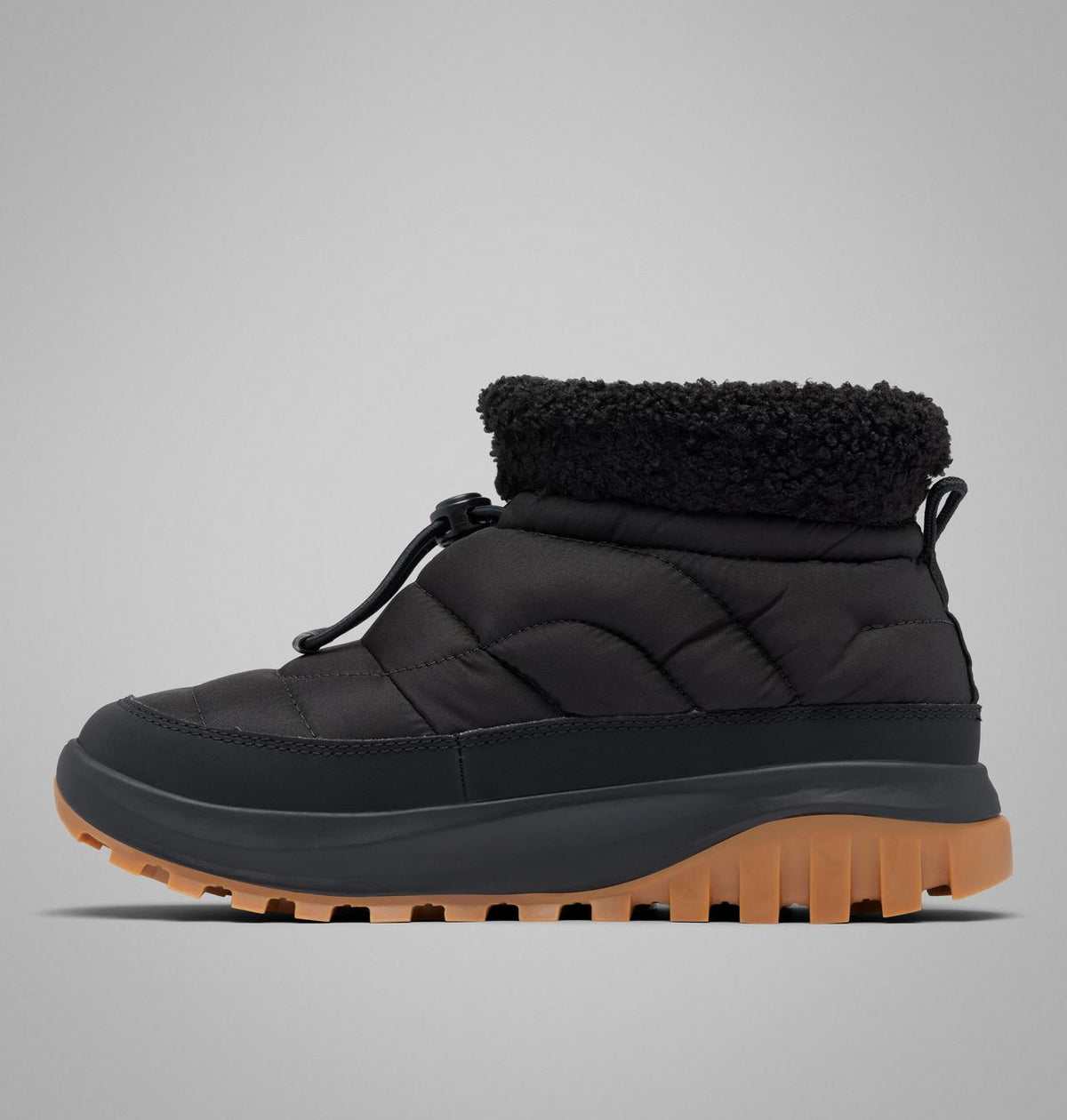 Columbia Snowtrot Shorty Winter Boots Women product view 6 — Black, Sea Salt