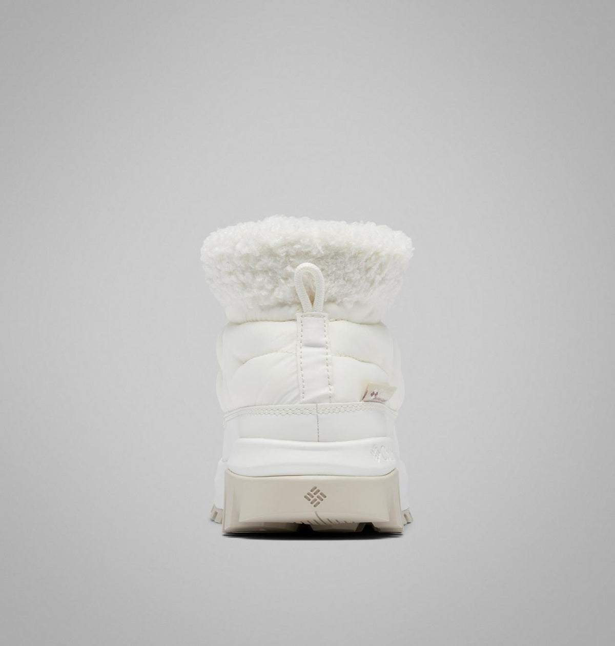 Columbia Snowtrot Shorty Winter Boots Women product view 2 — Sea Salt, Fig