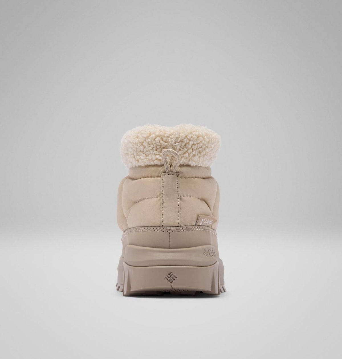 Columbia Snowtrot Shorty Winter Boots Women product view 2 — Ancient Fossil, Oxford Tan
