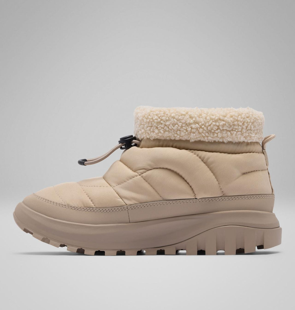 Columbia Snowtrot Shorty Winter Boots Women product view 6 — Ancient Fossil, Oxford Tan