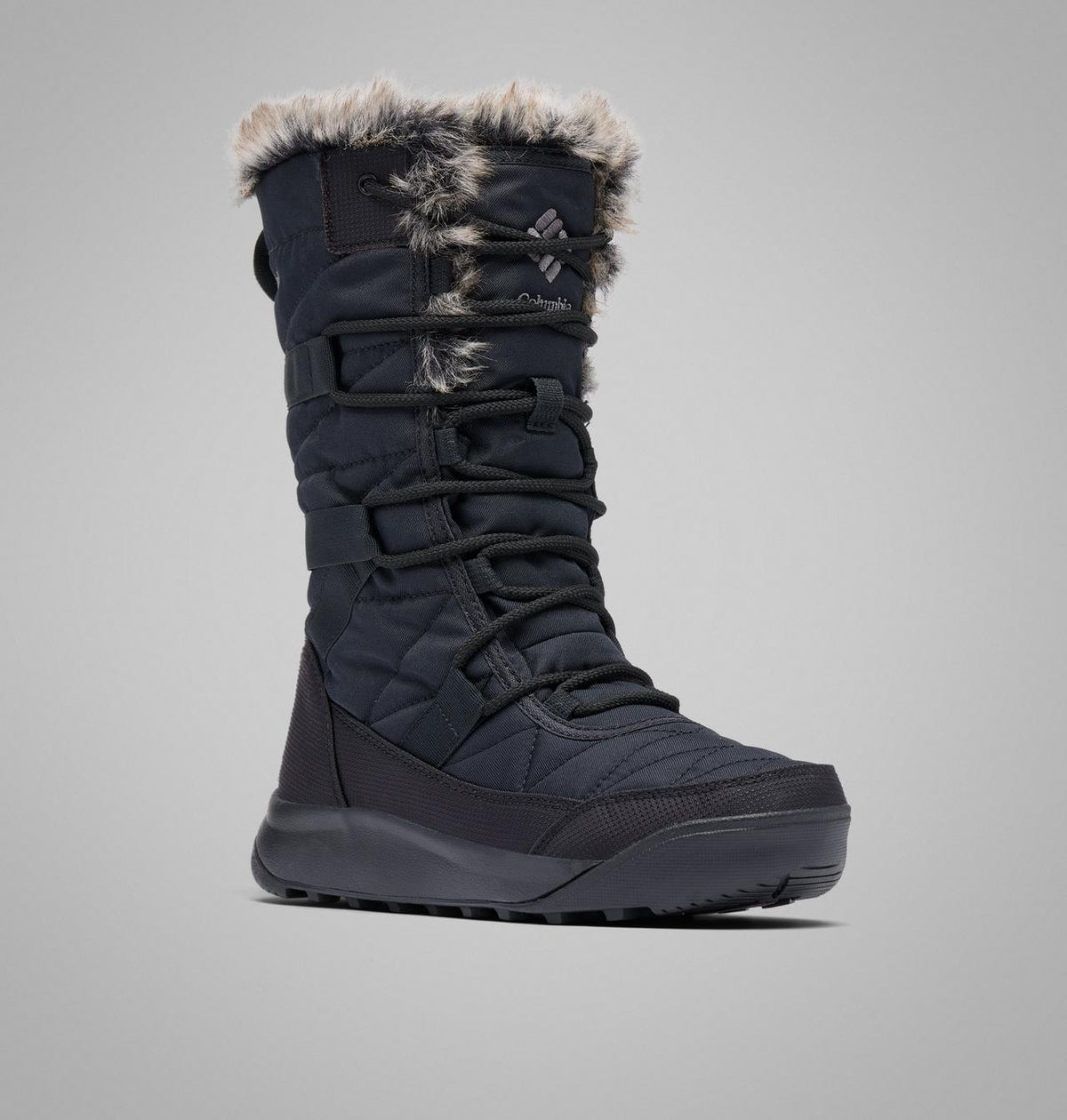 Columbia Minx IV Waterproof Tall Snow Boots Women product view 3 — Black, Titanium II