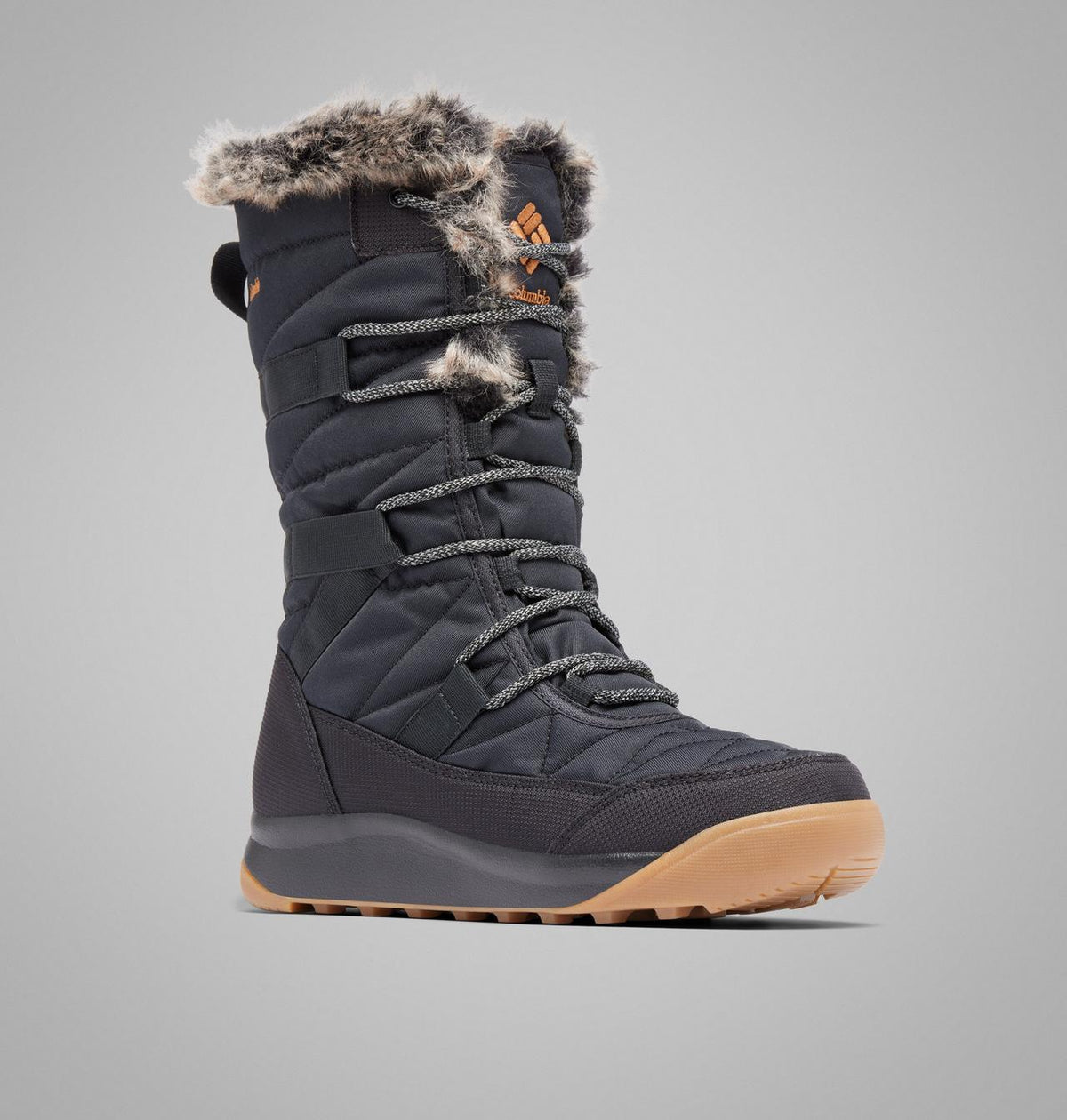 Columbia Minx IV Waterproof Tall Snow Boots Women product view 3 — Black, Elk