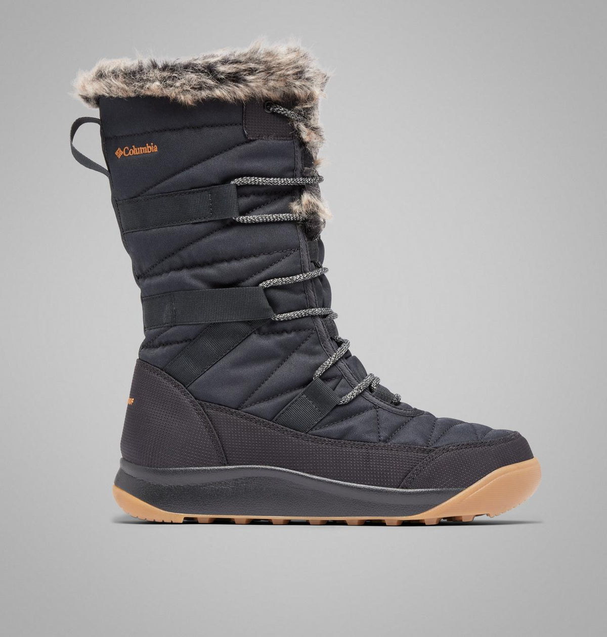Columbia Minx IV Waterproof Tall Snow Boots Women product view 1 — Black, Elk