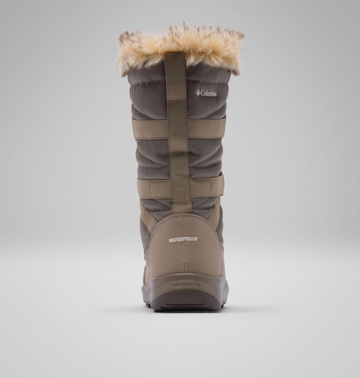Columbia Minx IV Waterproof Tall Snow Boots Women product view 2 — Wet Sand, Khaki