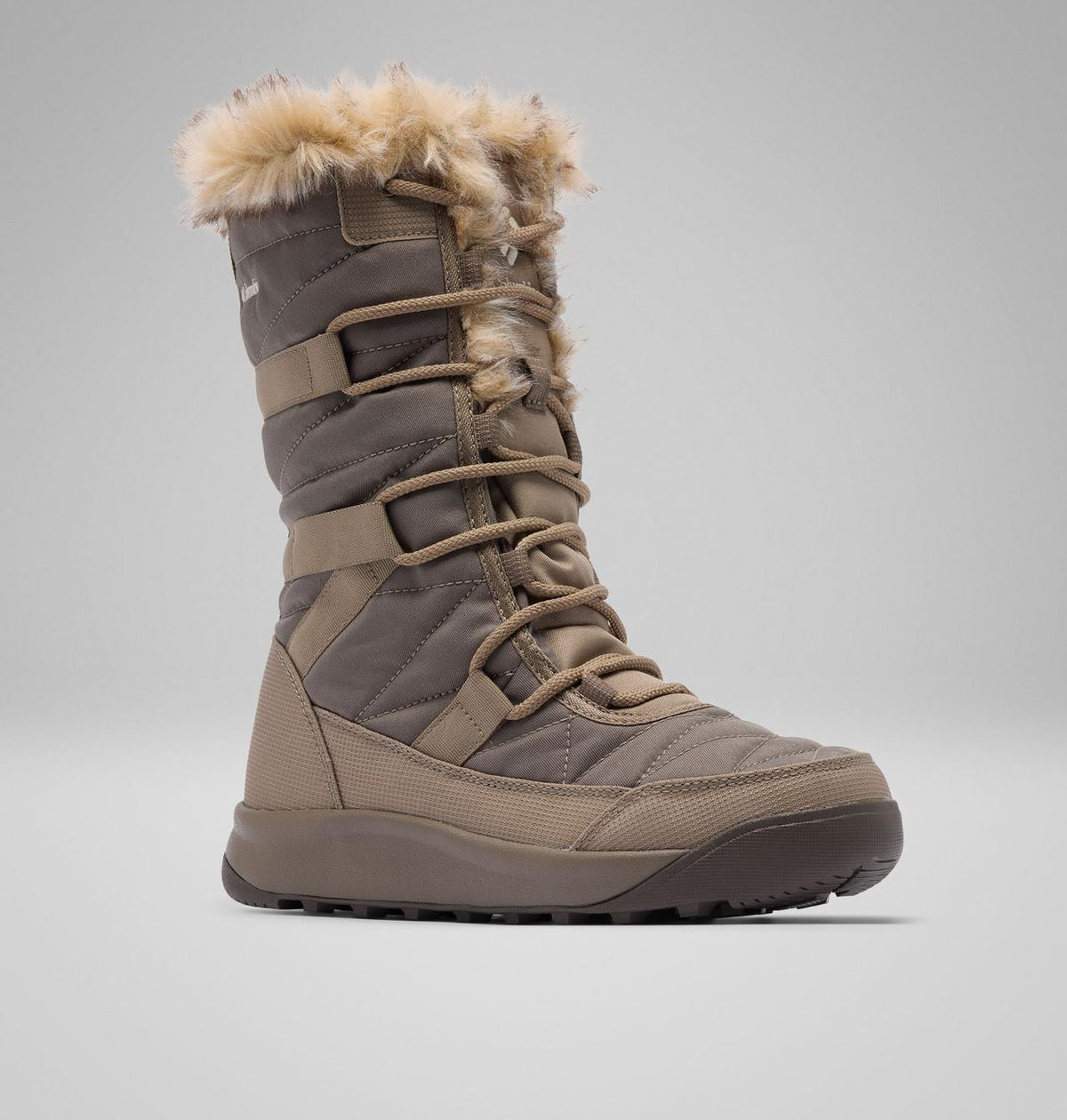 Columbia Minx IV Waterproof Tall Snow Boots Women product view 3 — Wet Sand, Khaki