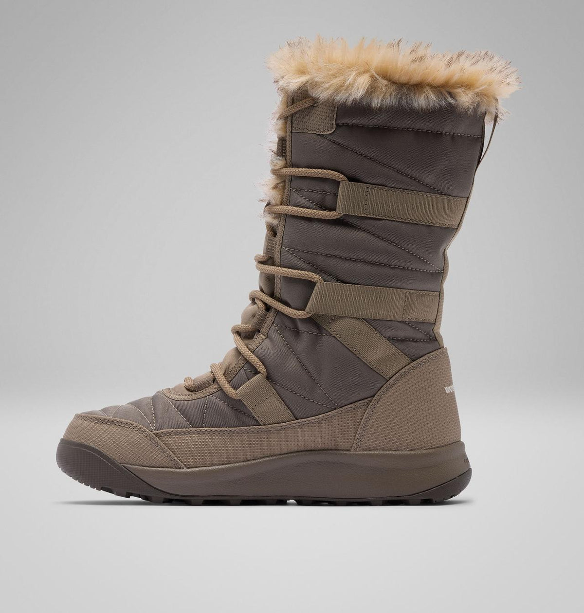 Columbia Minx IV Waterproof Tall Snow Boots Women product view 6 — Wet Sand, Khaki