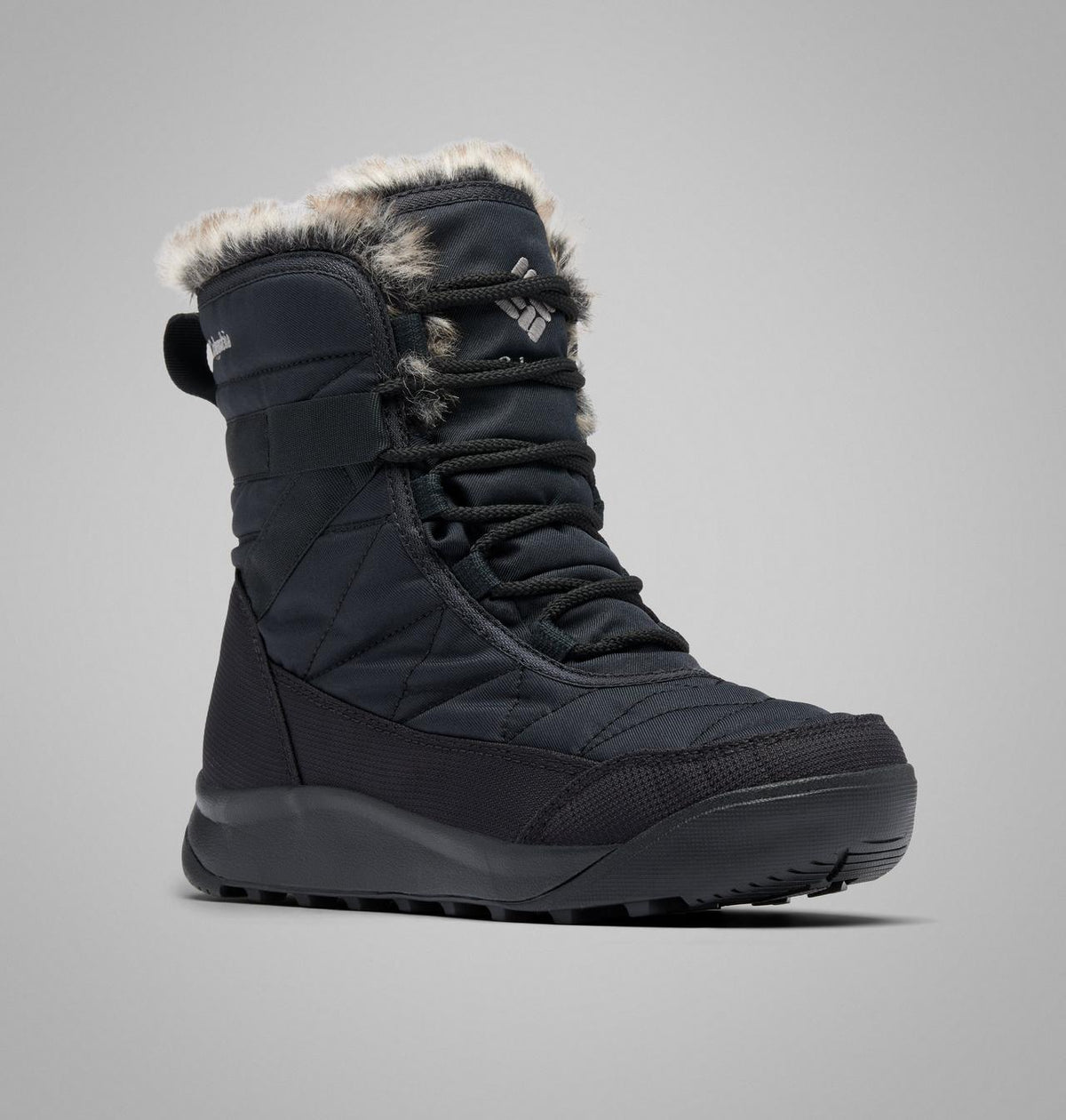 Columbia Minx Shorty IV Waterproof Snow Boots Women product view 3 — Black, Titanium II