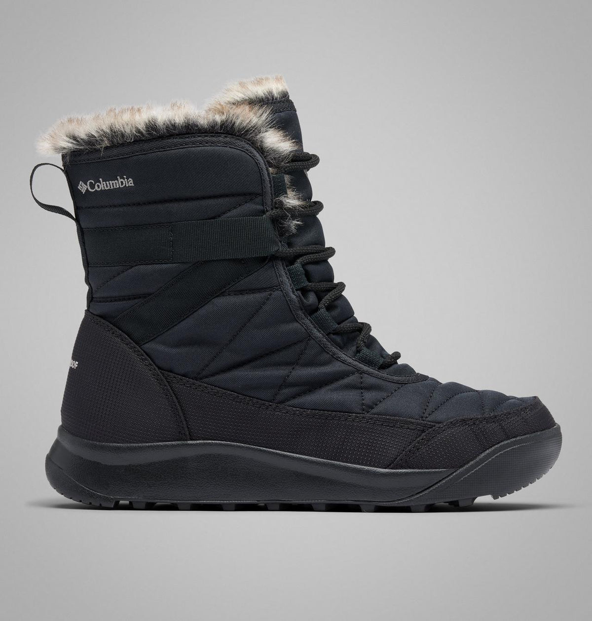 Columbia Minx Shorty IV Waterproof Snow Boots Women product view 1 — Black, Titanium II