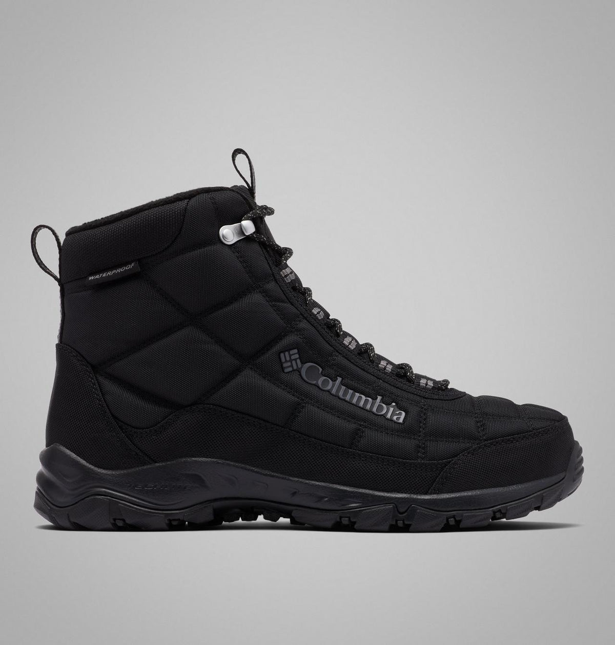 Columbia Firecamp II Waterproof Winter Boots Men product view 3 — Black, City Grey