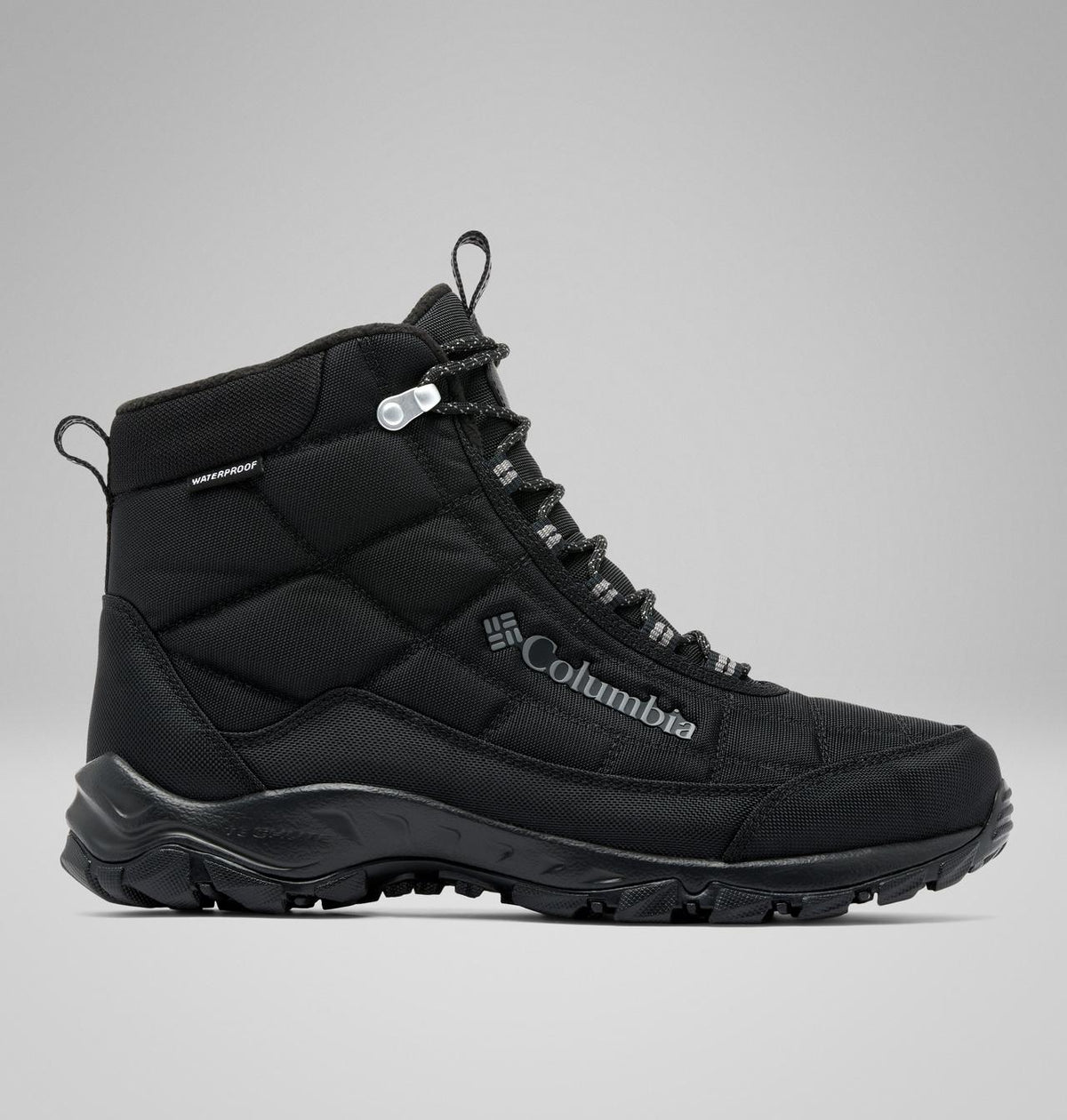 Columbia Firecamp II Waterproof Winter Boots Men product view 1 — Black, City Grey