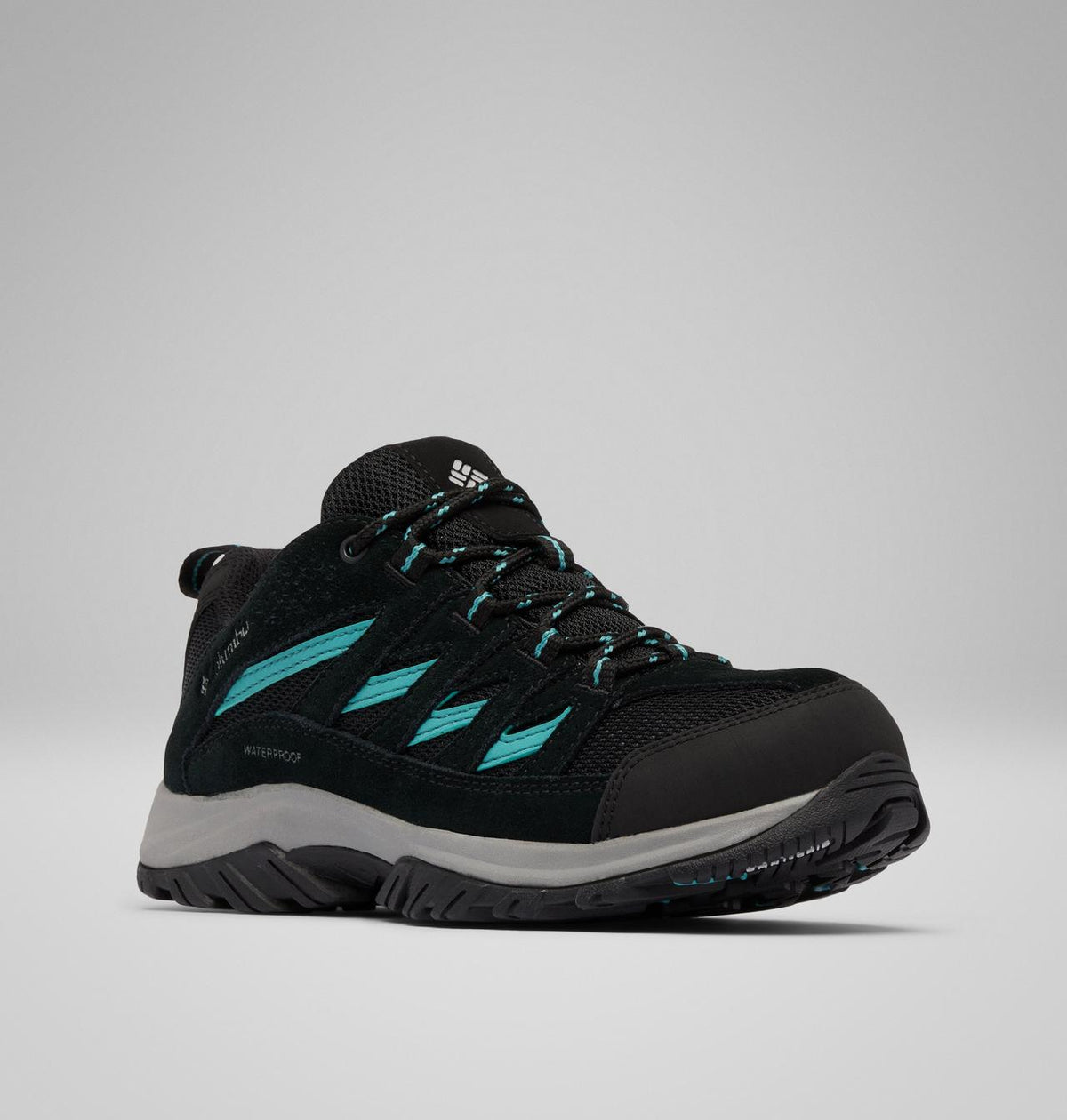 Columbia Crestwood II Waterproof Hiking Shoes Women product view 3 — Black, Teal