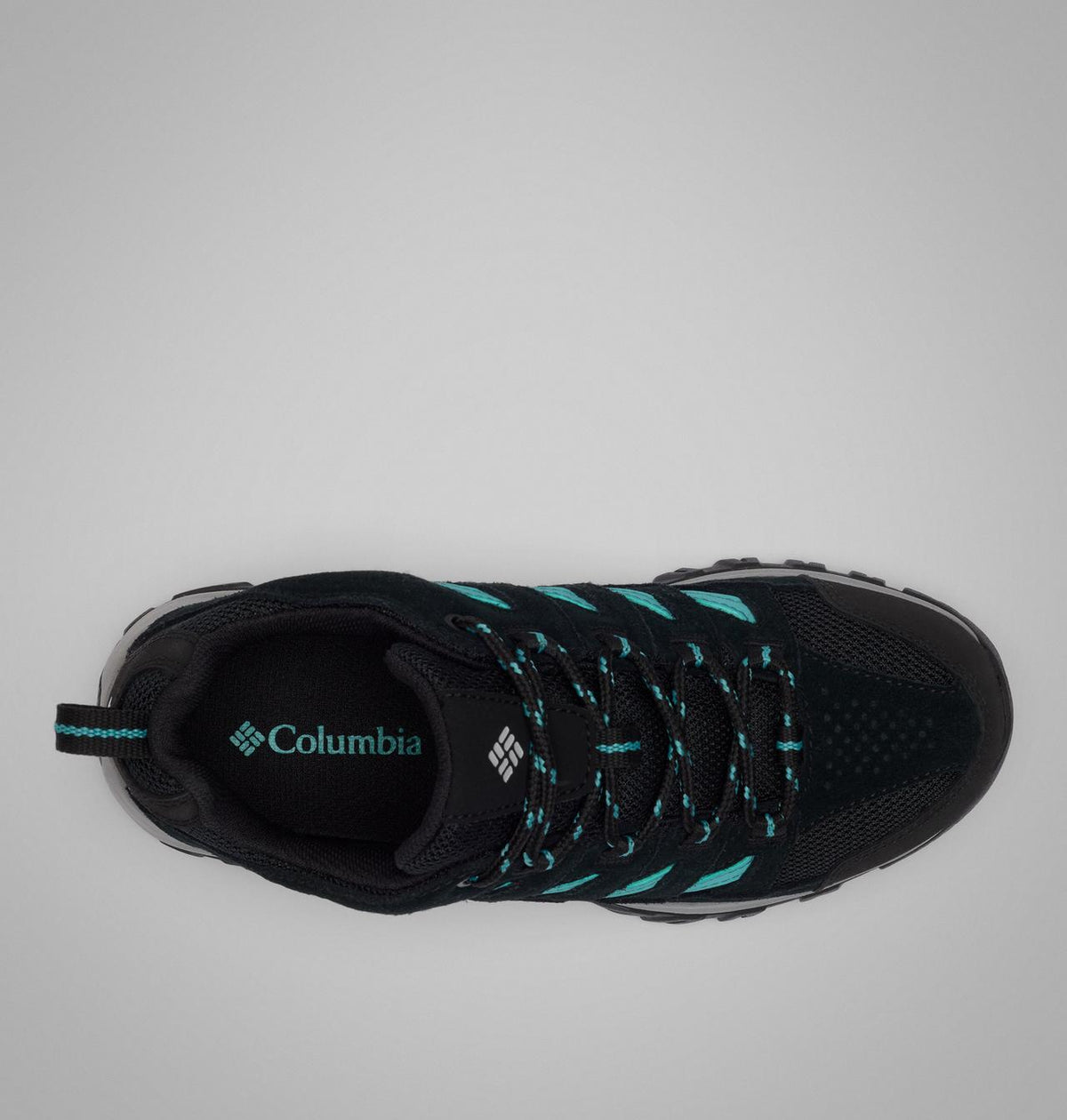 Columbia Crestwood II Waterproof Hiking Shoes Women product view 4 — Black, Teal