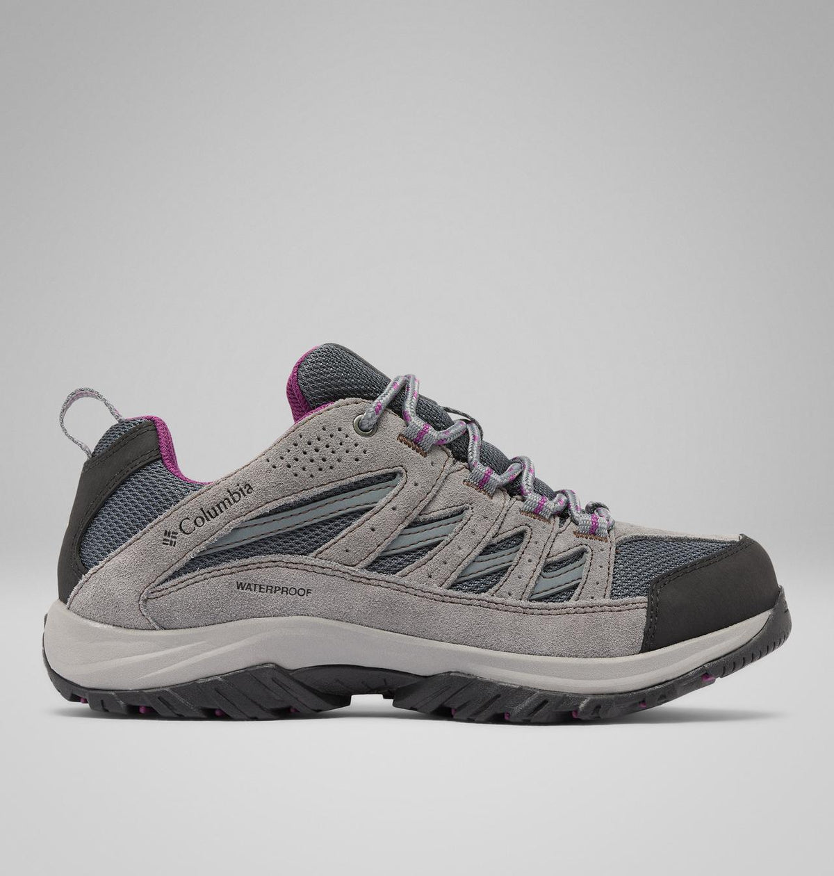 Columbia Crestwood II Waterproof Hiking Shoes Women product view 1 — Graphite, Wild Iris