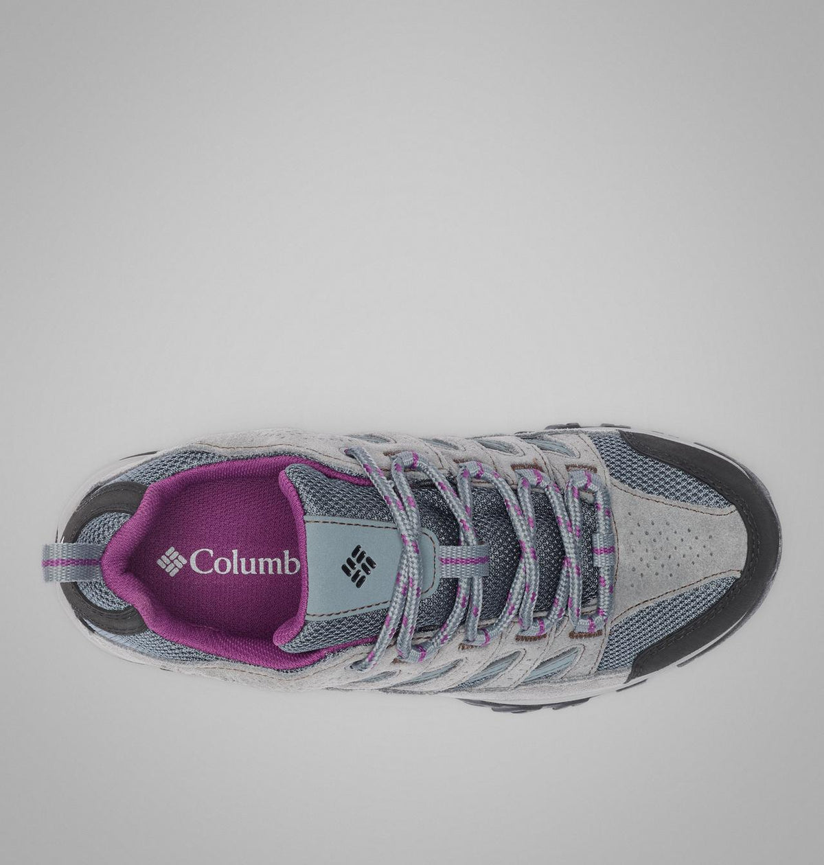 Columbia Crestwood II Waterproof Hiking Shoes Women product view 4 — Graphite, Wild Iris
