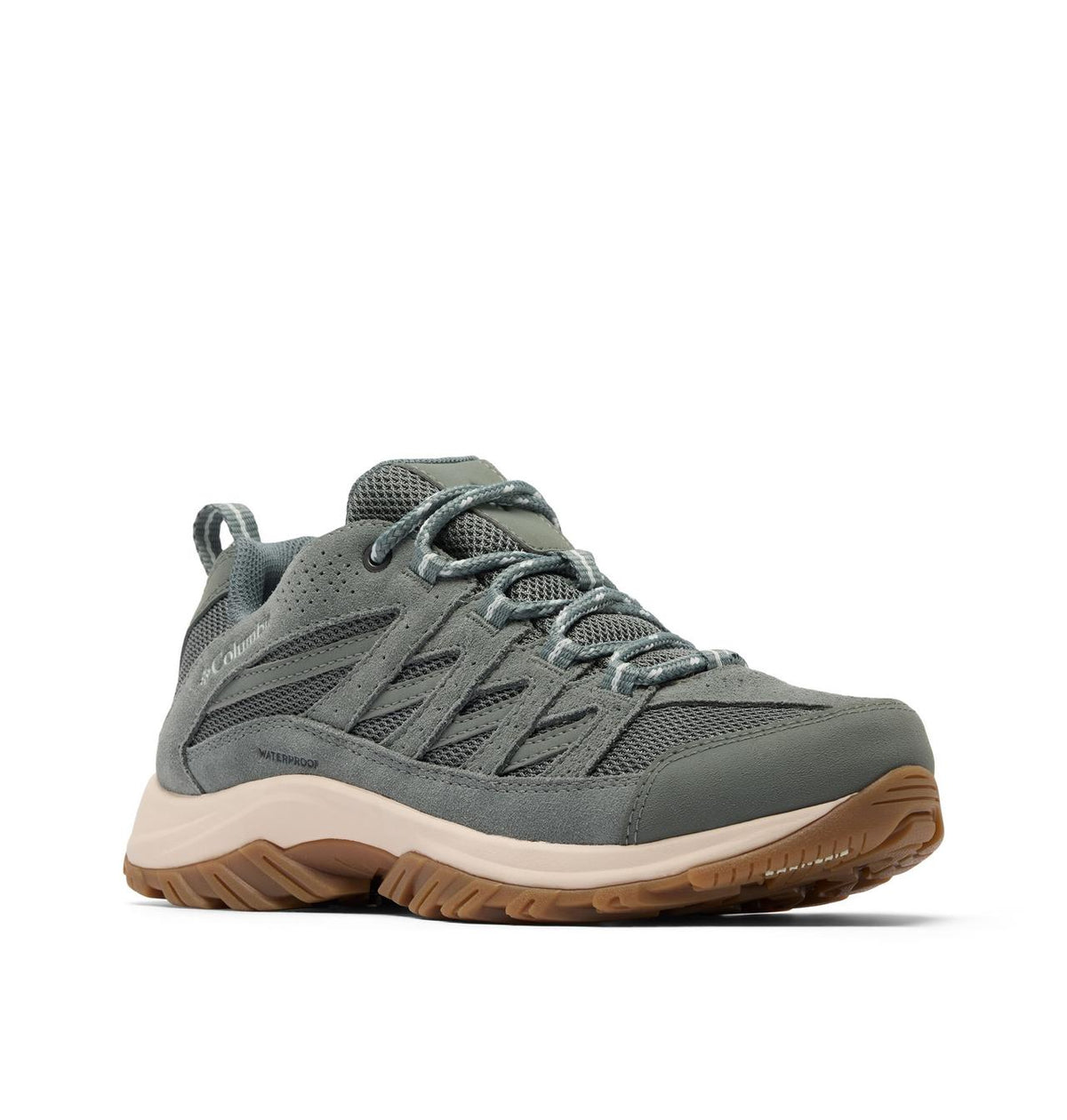 Columbia Crestwood II Waterproof Hiking Shoes Women product view 3 — Sedona Sage, Tea Light
