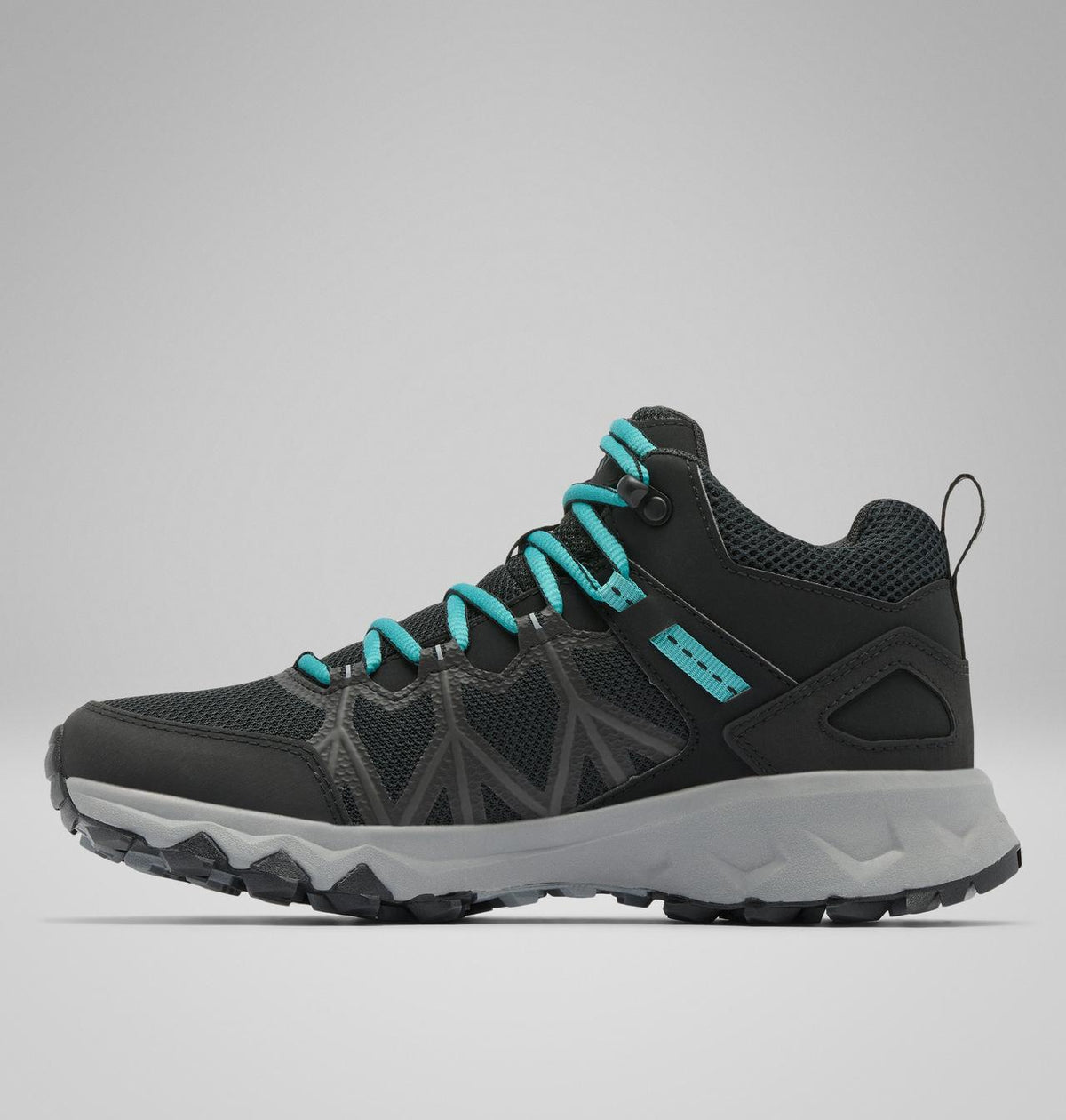 Columbia Peakfreak II Mid OutDry Hiking Shoes Women product view 6 — Black, Teal