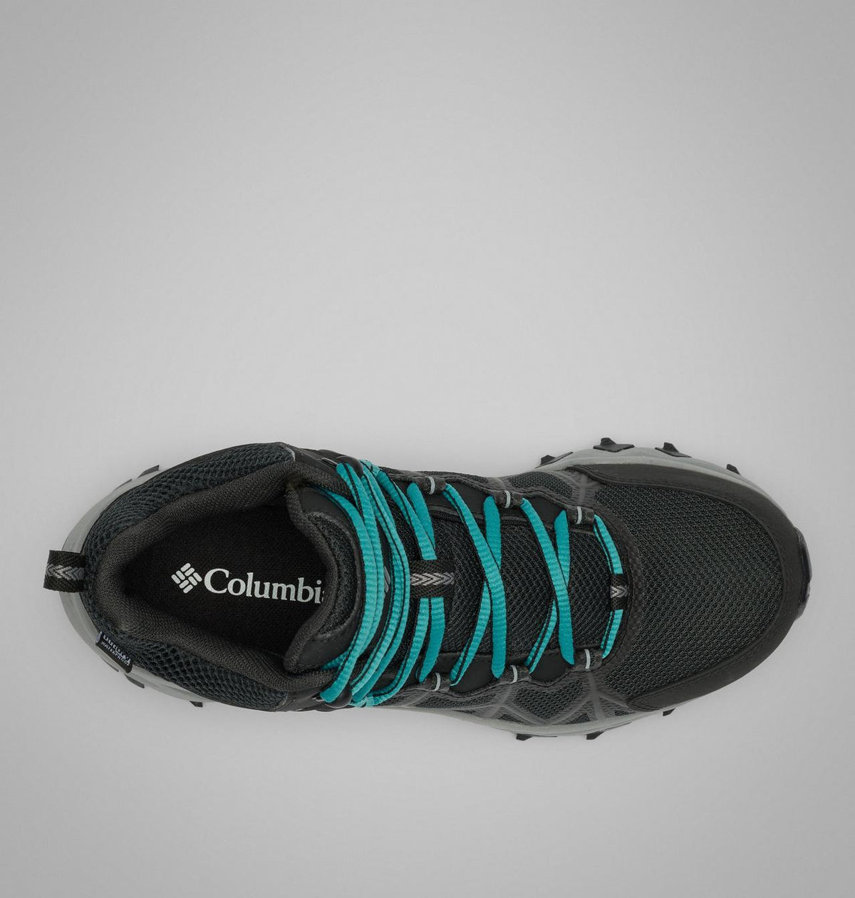 Columbia Peakfreak II Mid OutDry Hiking Shoes Women product view 4 — Black, Teal