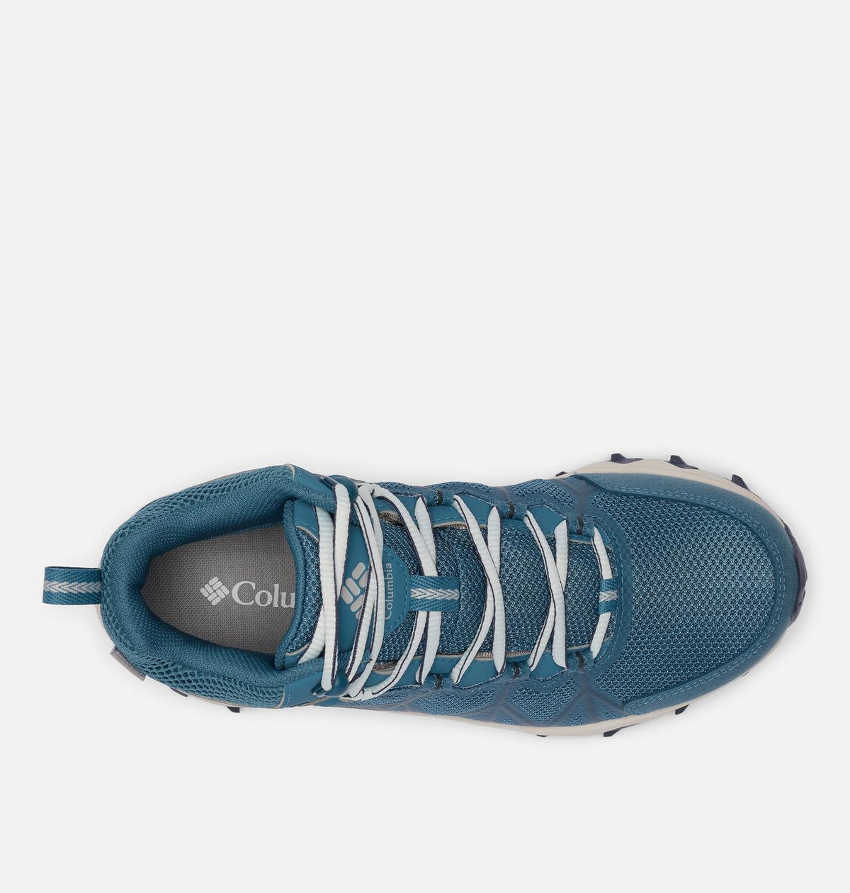 Columbia Peakfreak II Mid OutDry Hiking Shoes Women product view 4 — Blue Heron, Skylight