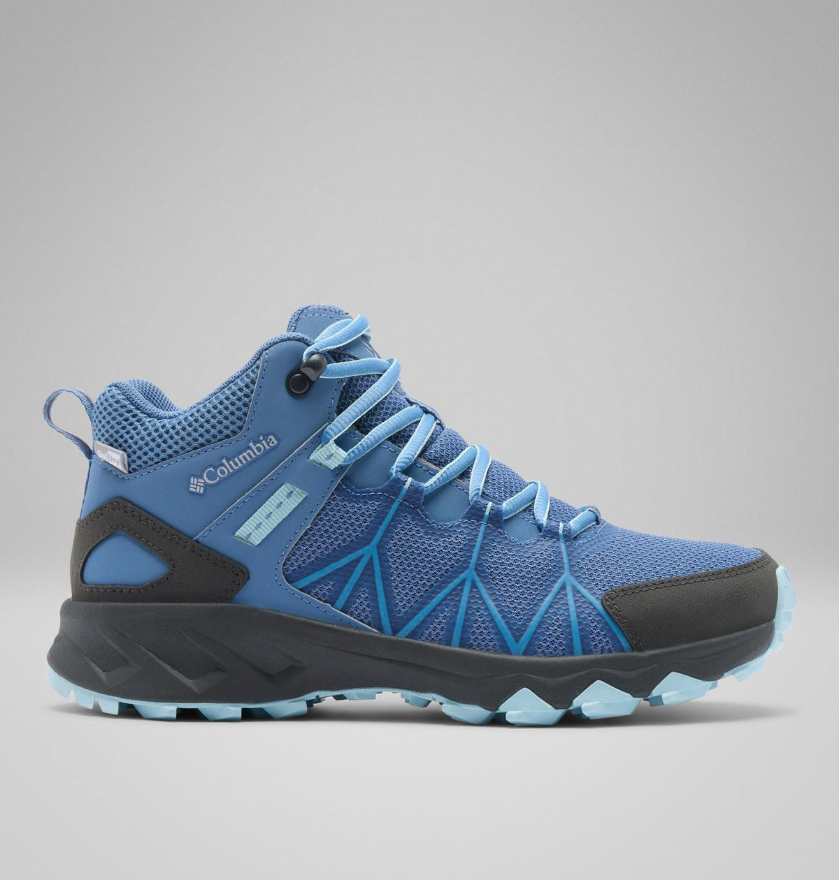 Columbia Peakfreak II Mid OutDry Hiking Shoes Women product view 1 — Blue Dusk, Marine Light