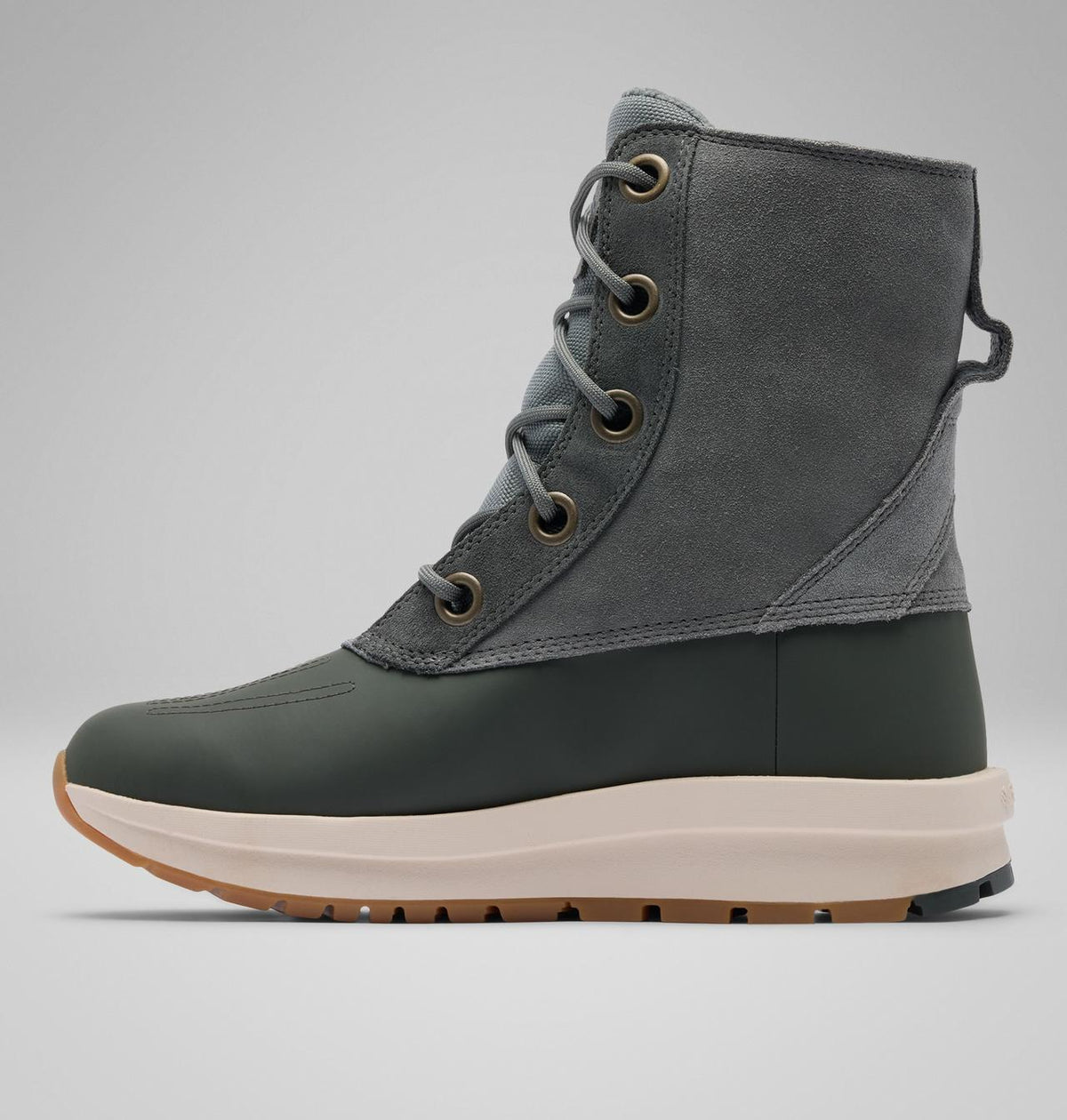 Columbia Moritza Shield II Omni-Heat Waterproof Snow Boots Women product view 6 — Sedona Sage, Gravel