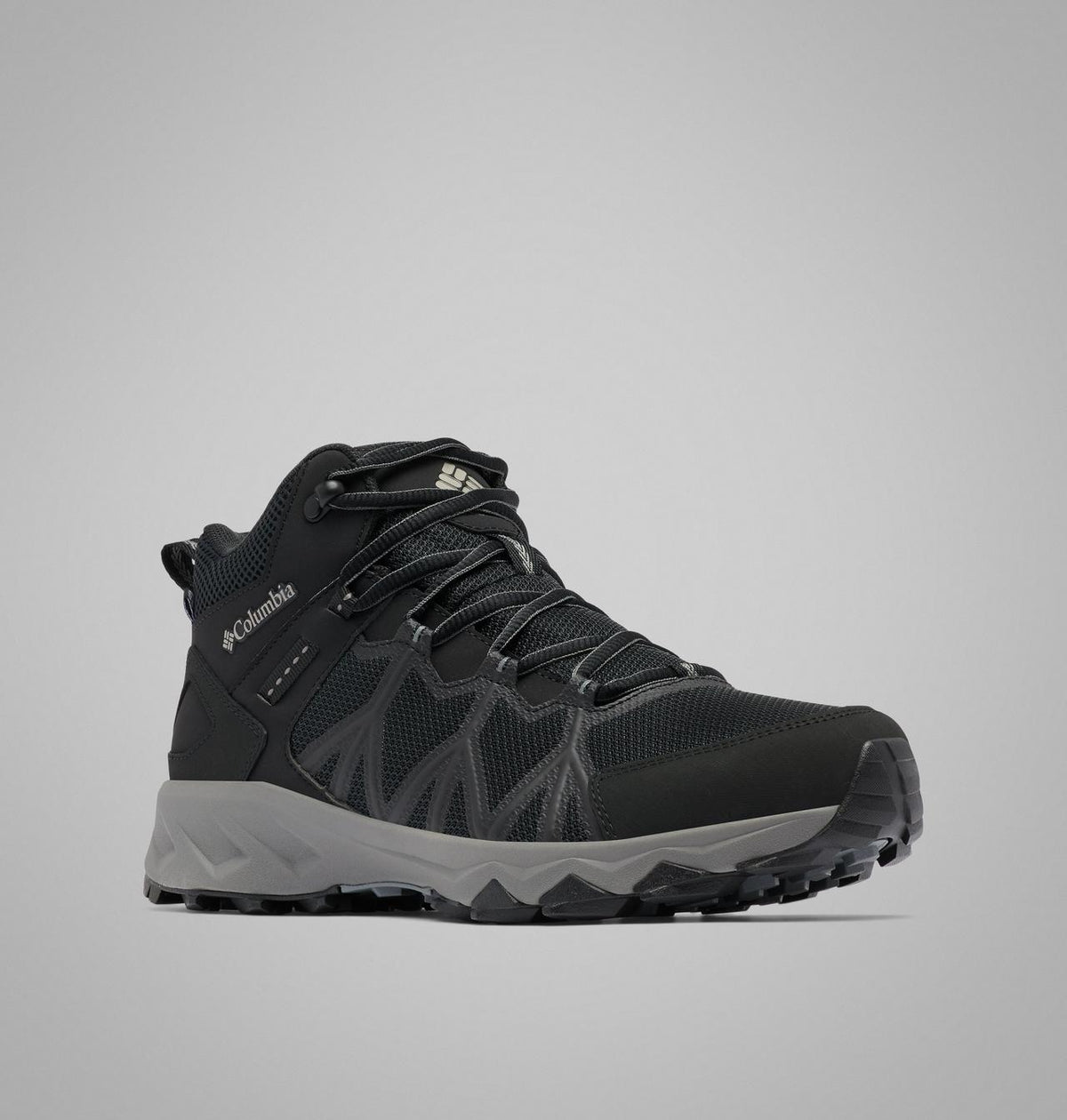 Columbia Peakfreak II Mid OutDry Hiking Shoes Men product view 3 — Black, Titanium II