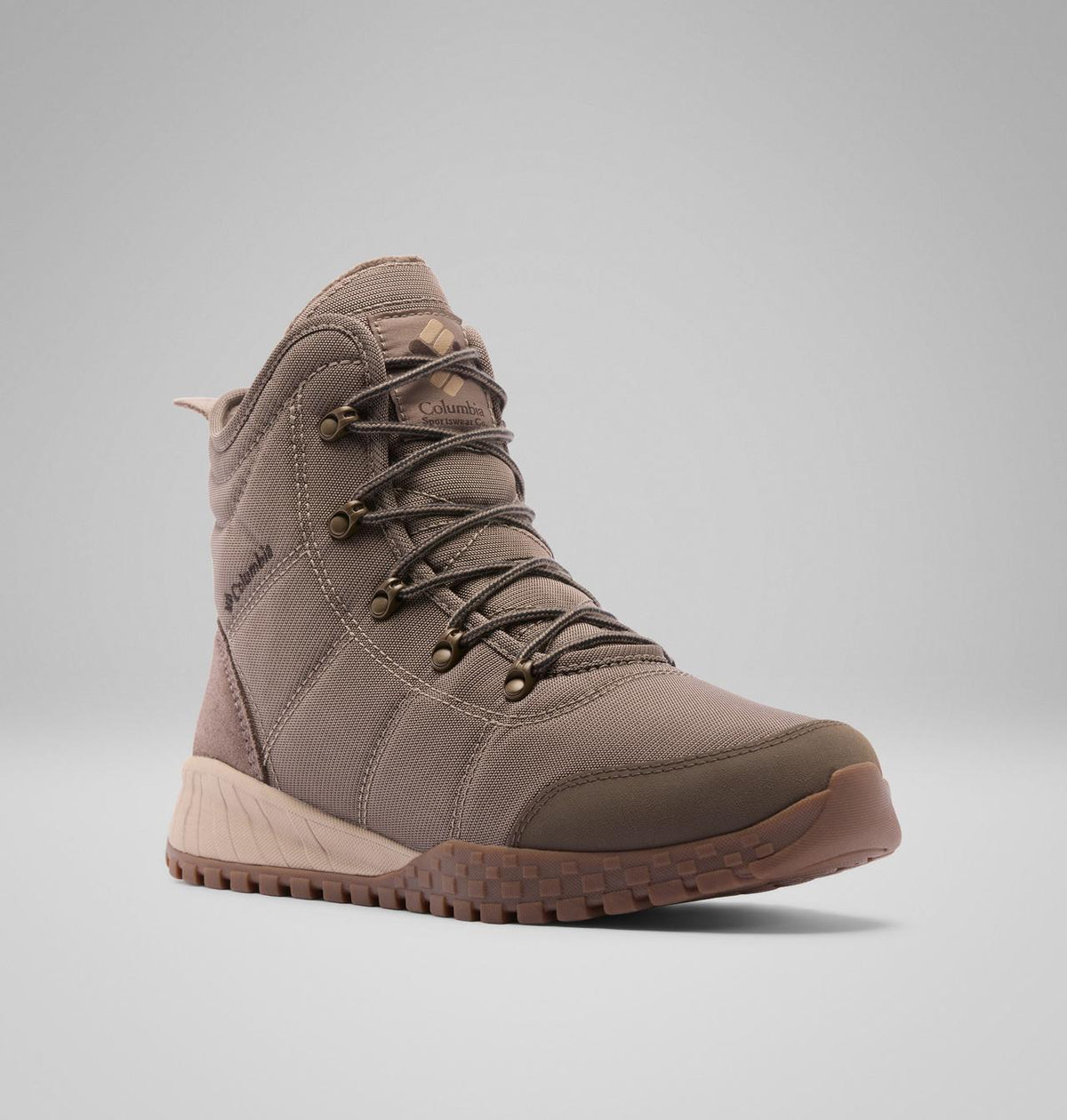 Columbia Fairbanks II Omni-Heat Waterproof Winter Boots Men product view 3 — Wet Sand, Mud