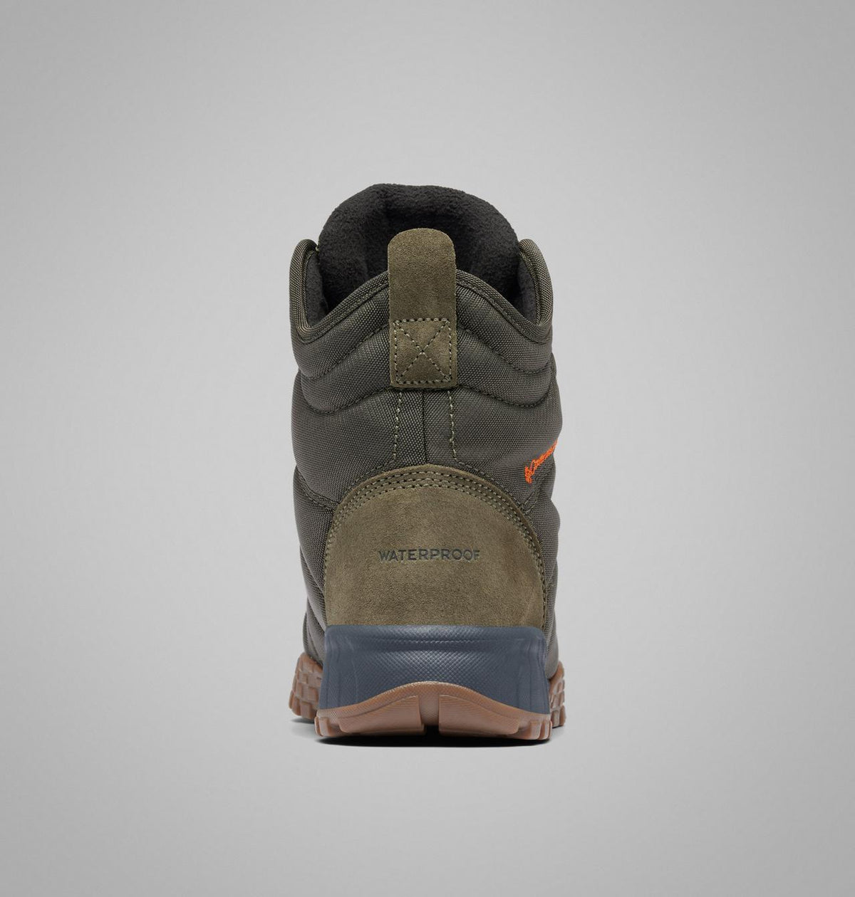 Columbia Fairbanks II Omni-Heat Waterproof Winter Boots Men product view 2 — Deep Olive, Desert Sun