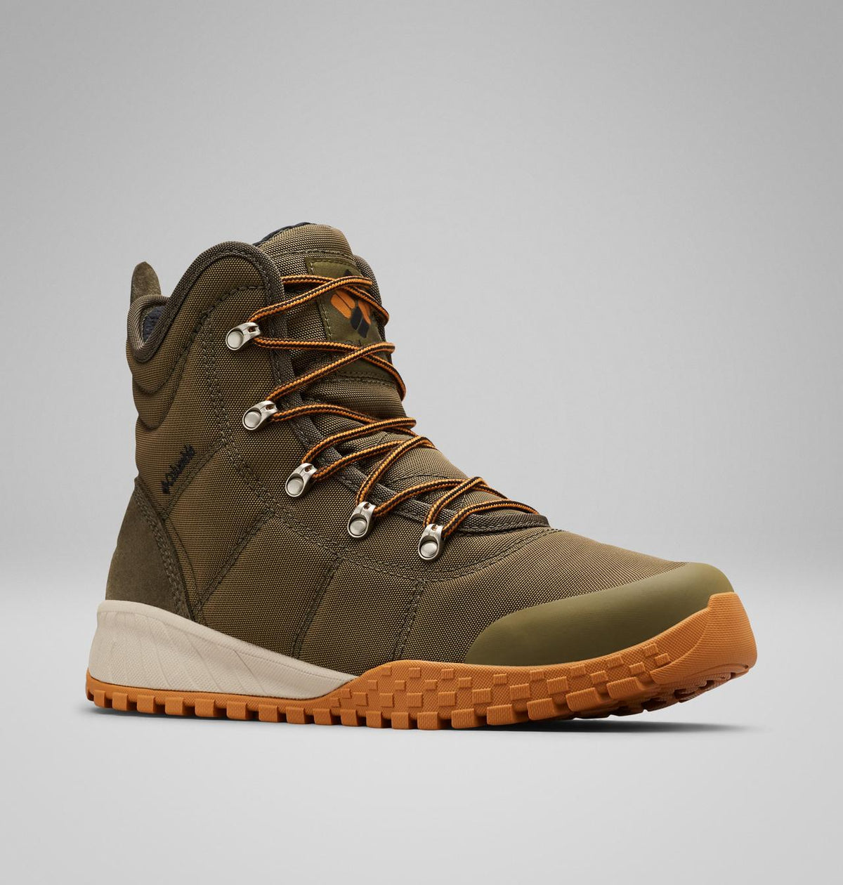 Columbia Fairbanks II Omni-Heat Waterproof Winter Boots Men product view 3 — Nori, Canyon Gold