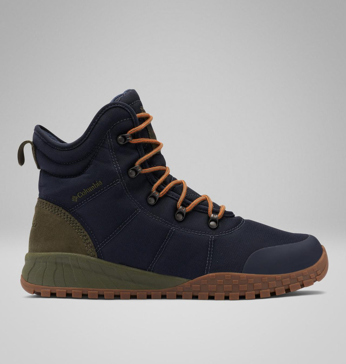 Columbia Fairbanks II Omni-Heat Waterproof Winter Boots Men product view 1 — Abyss, Dark Adobe