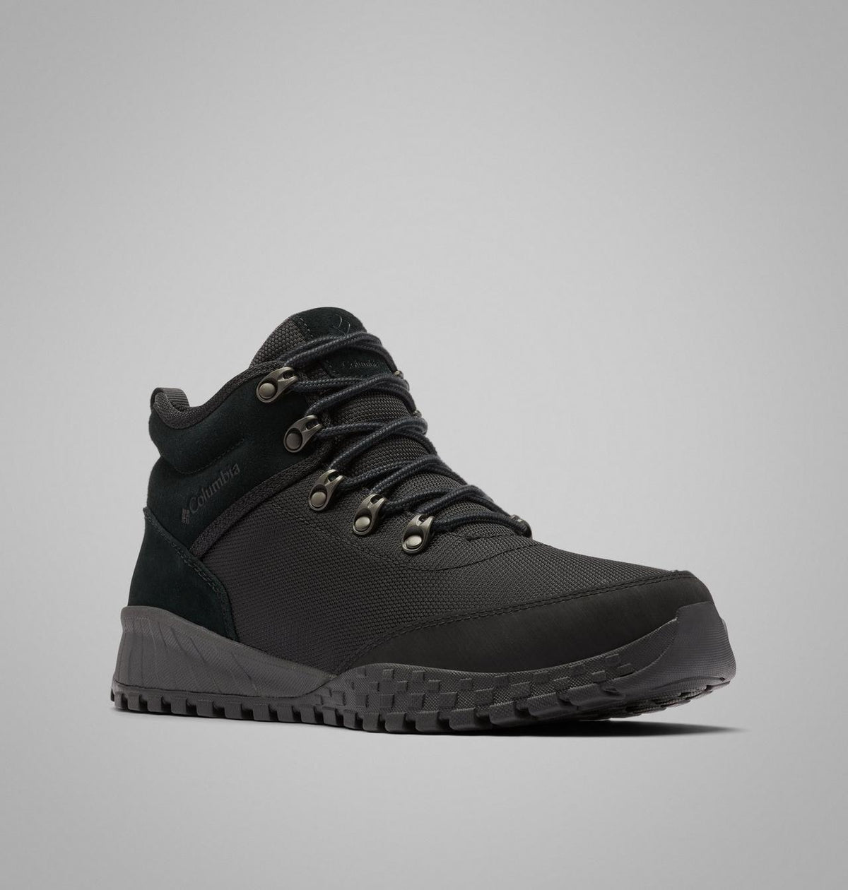Columbia Fairbanks II Mid Waterproof Hiking Shoes Men product view 4 — Black, Shark